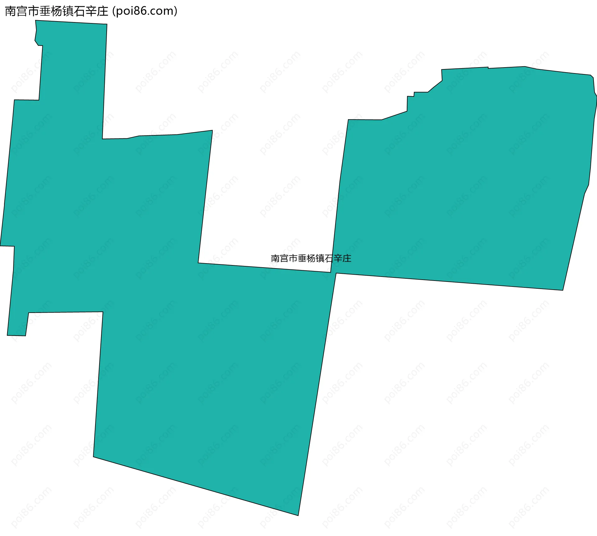 南宫市垂杨镇石辛庄边界地图