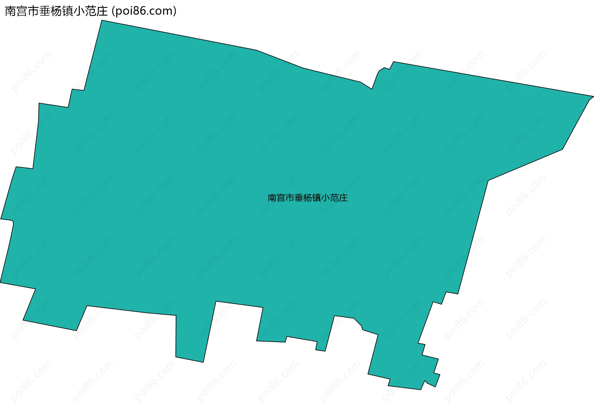 南宫市垂杨镇小范庄边界地图
