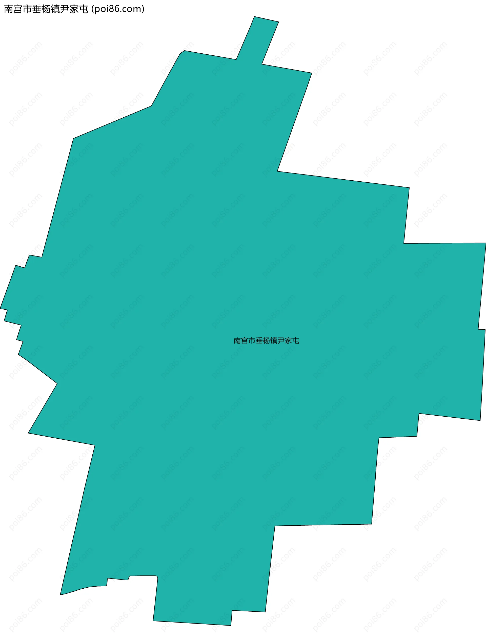 南宫市垂杨镇尹家屯边界地图