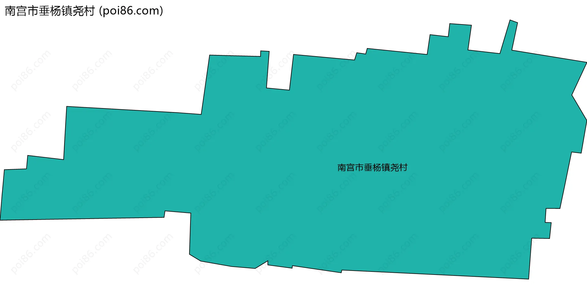 南宫市垂杨镇尧村边界地图