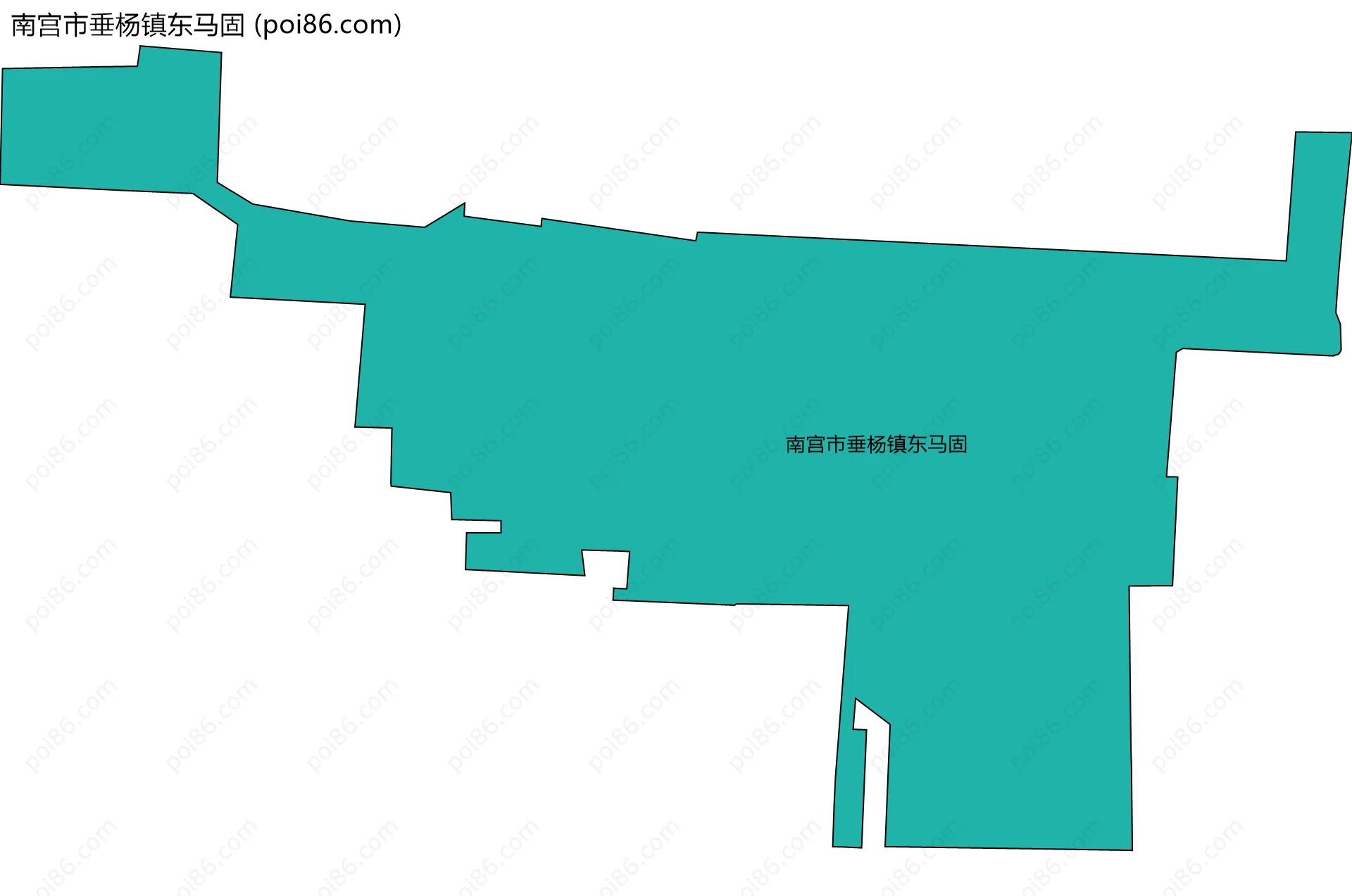 南宫市垂杨镇东马固边界地图