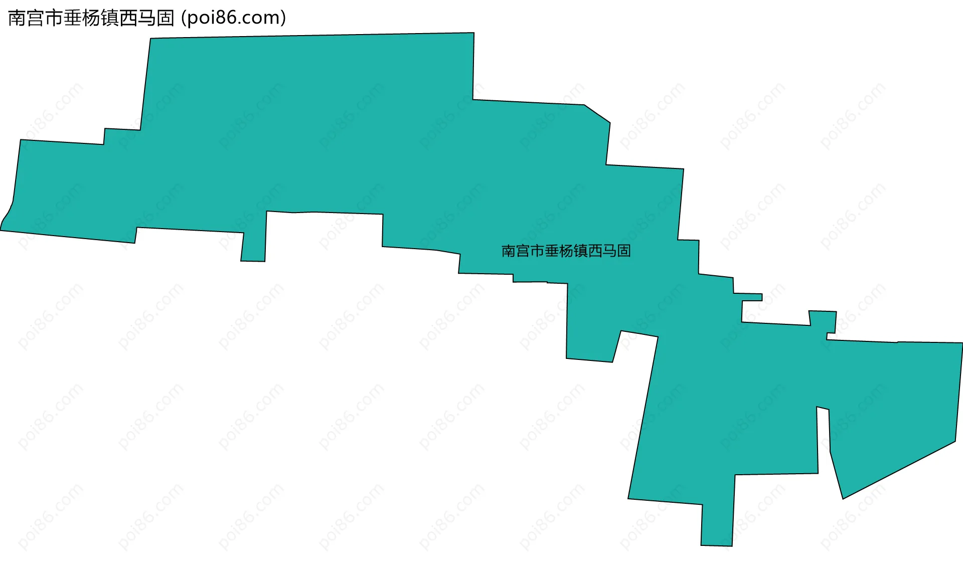 南宫市垂杨镇西马固边界地图