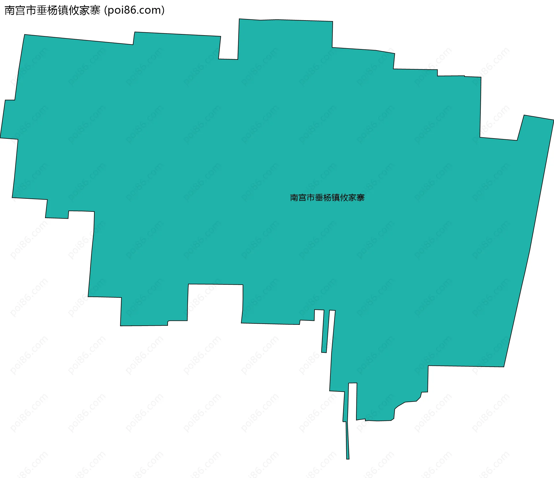 南宫市垂杨镇攸家寨边界地图