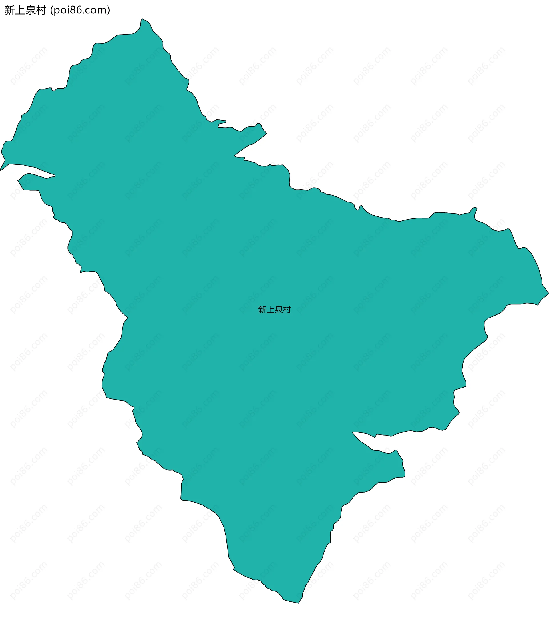 新上泉村边界地图