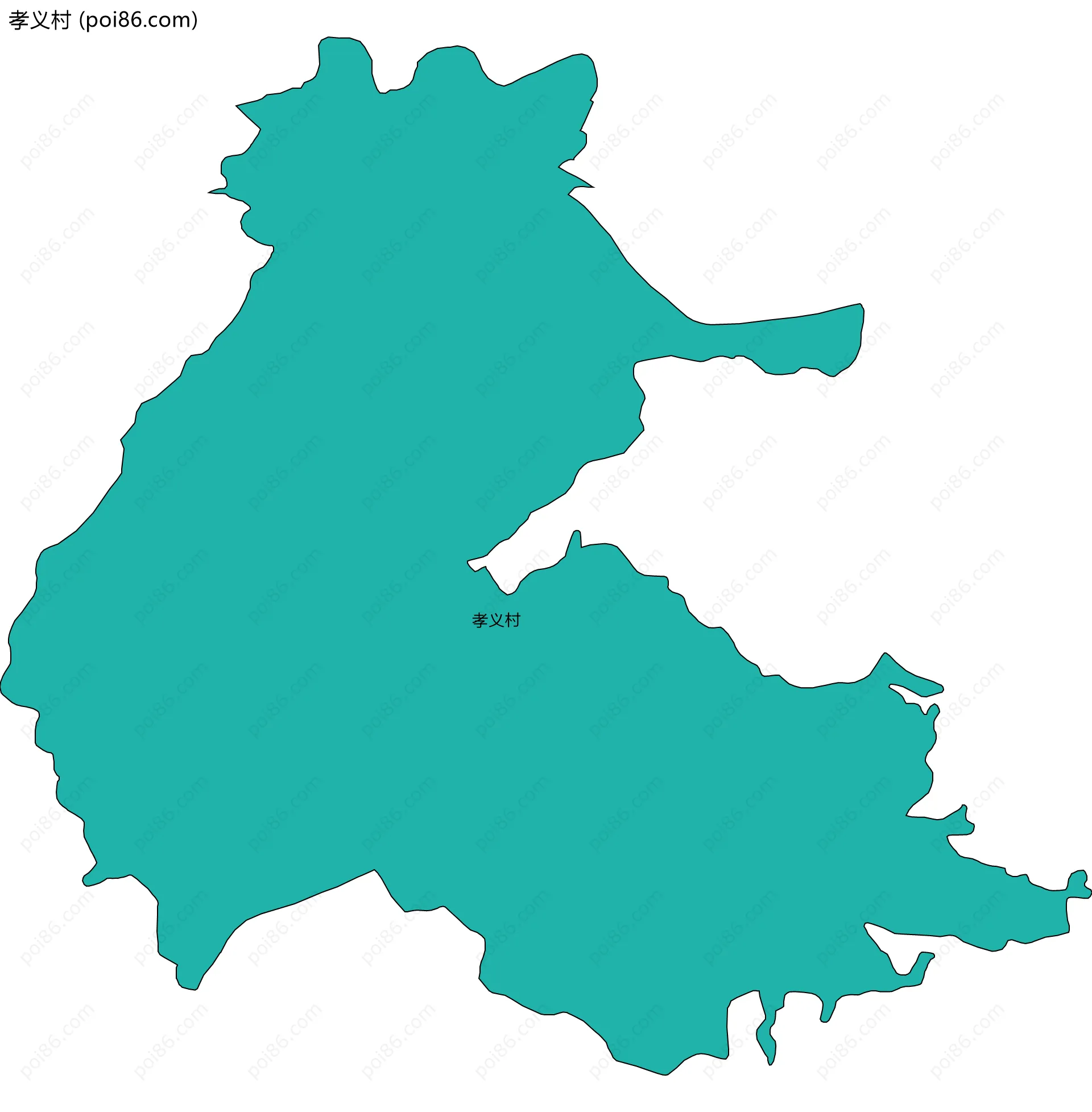 孝义村边界地图