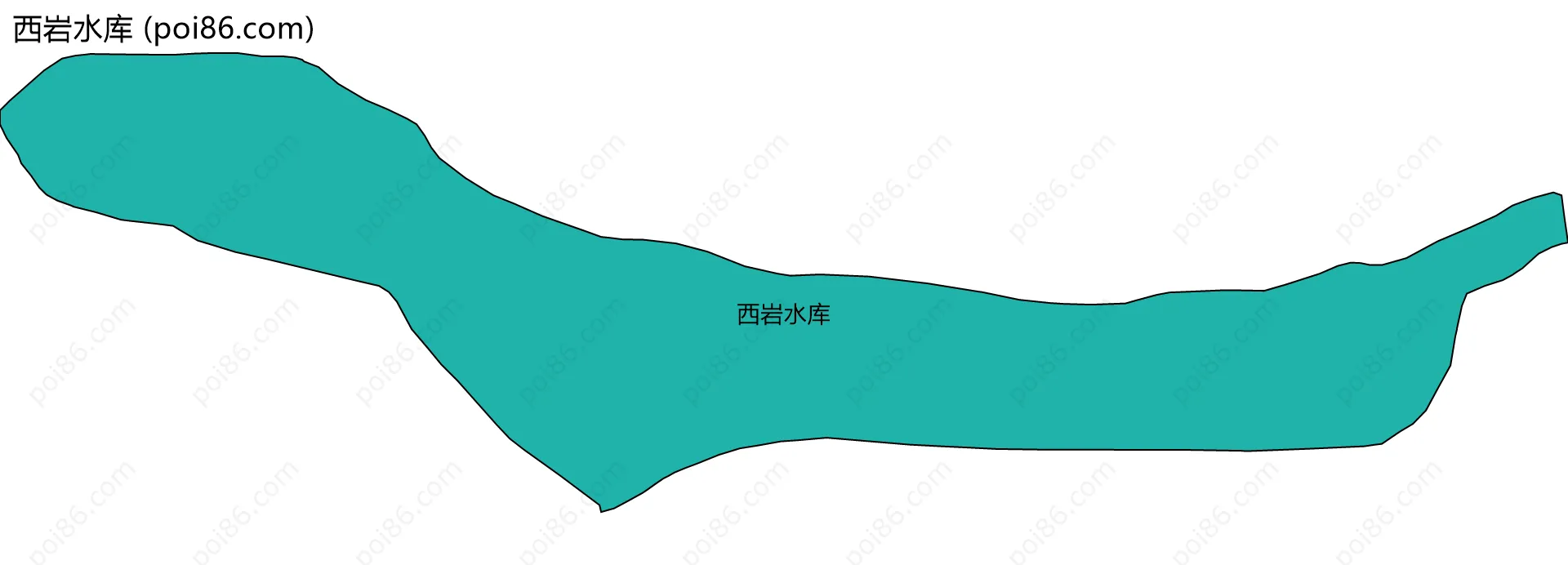 西岩水库边界地图