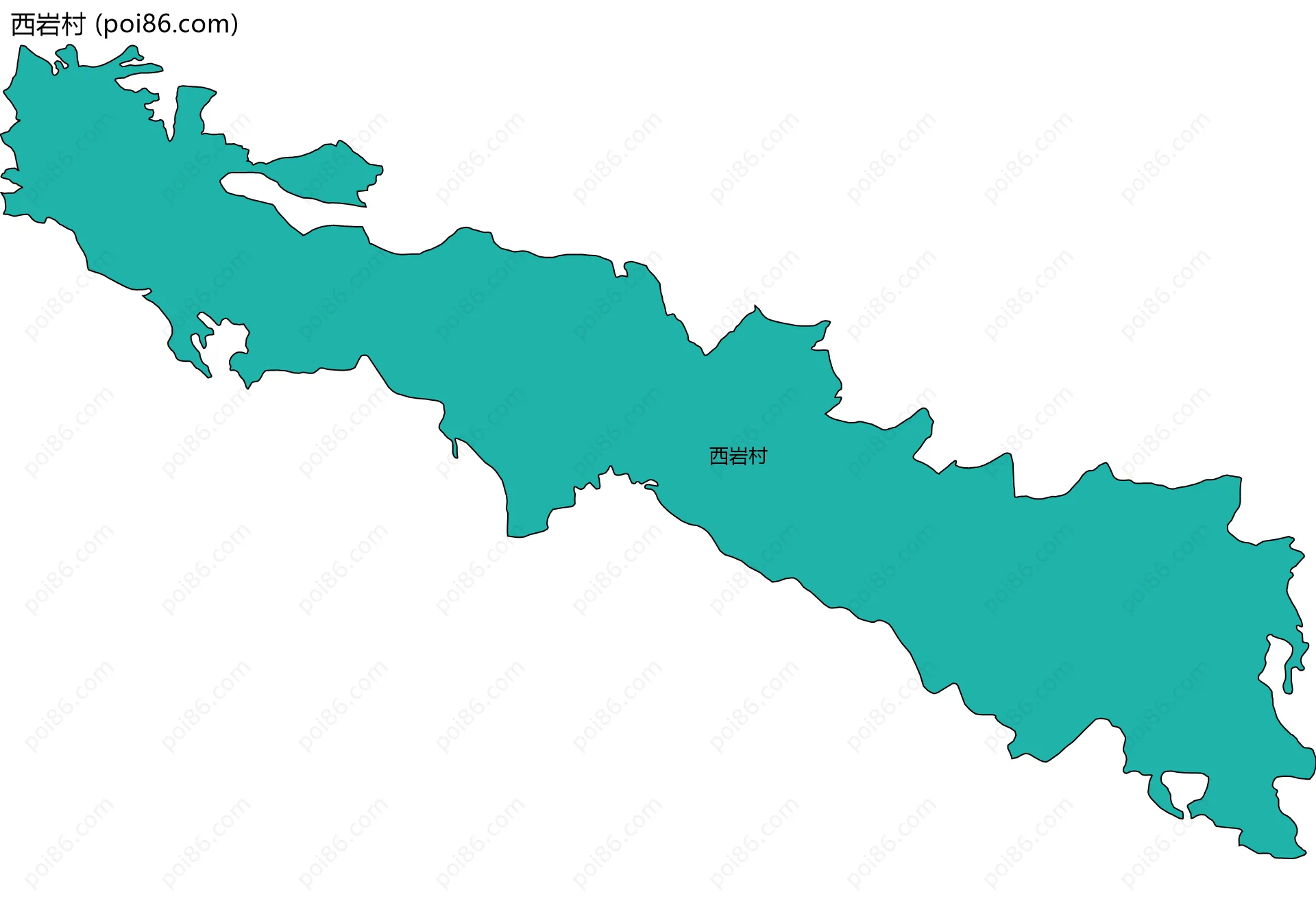 西岩村边界地图