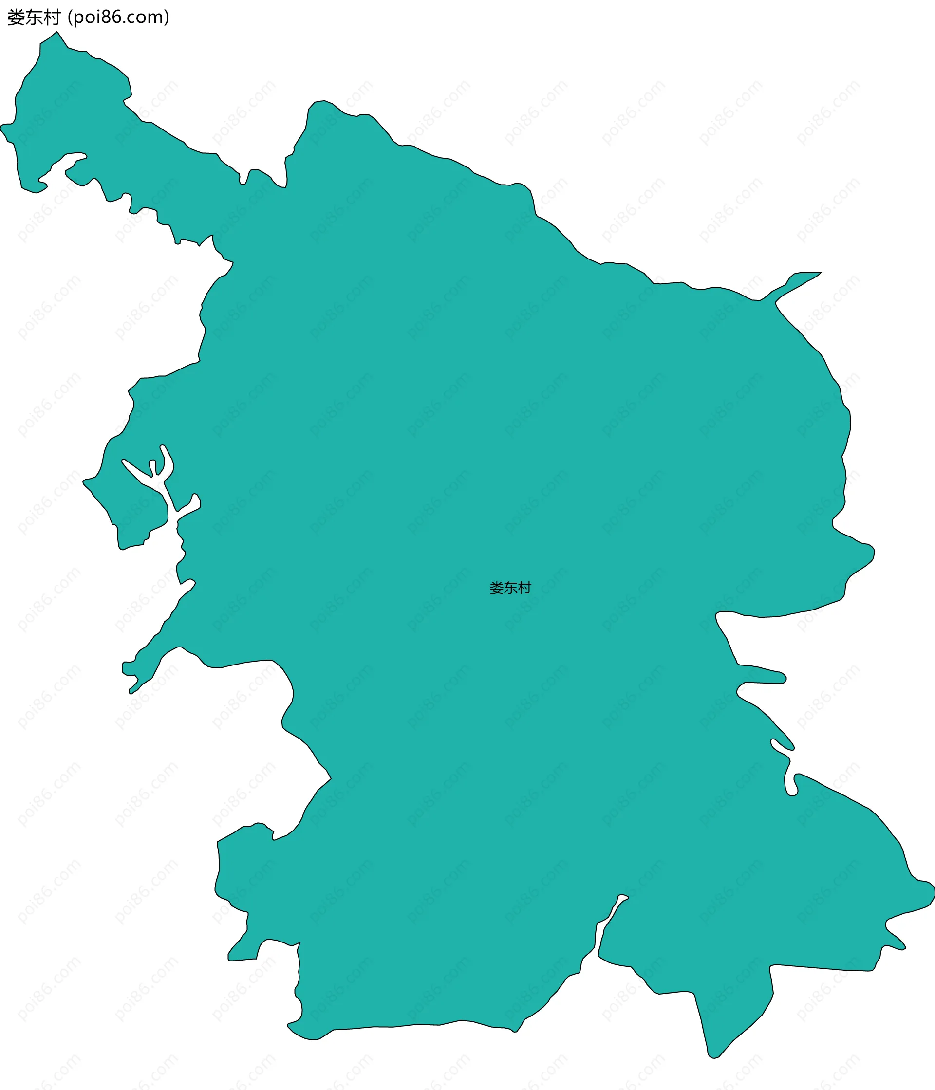 娄东村边界地图