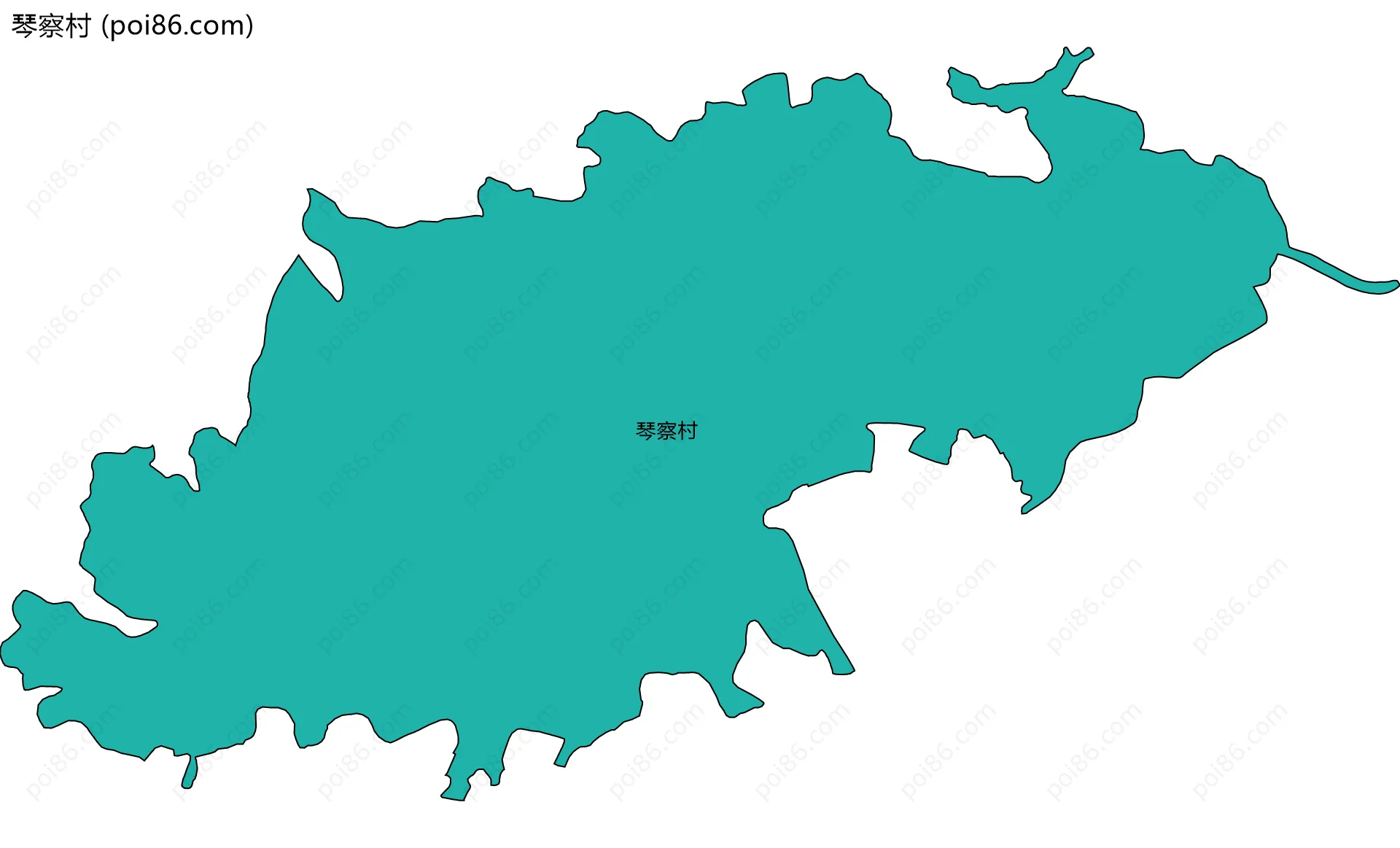 琴察村边界地图