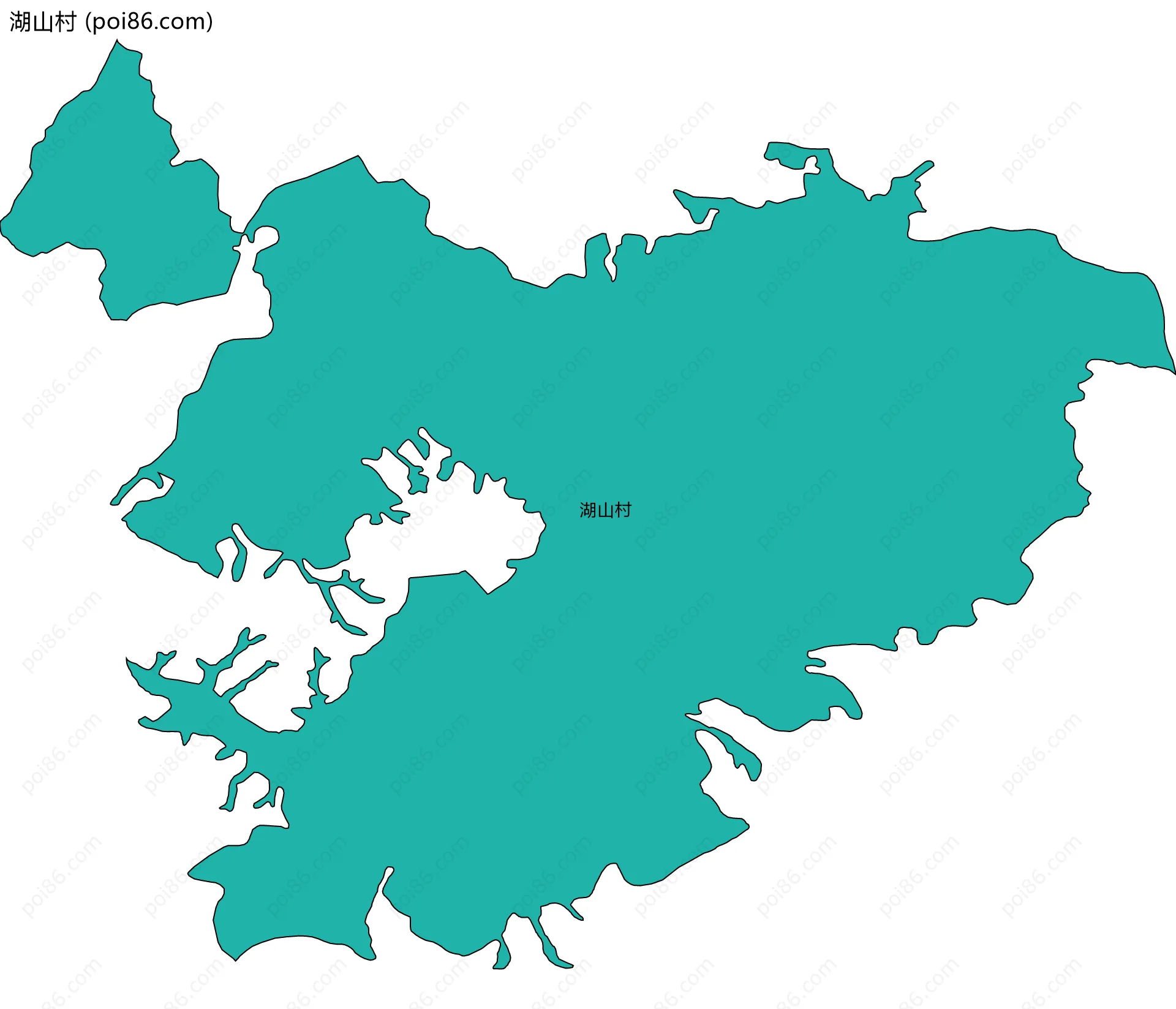 湖山村边界地图