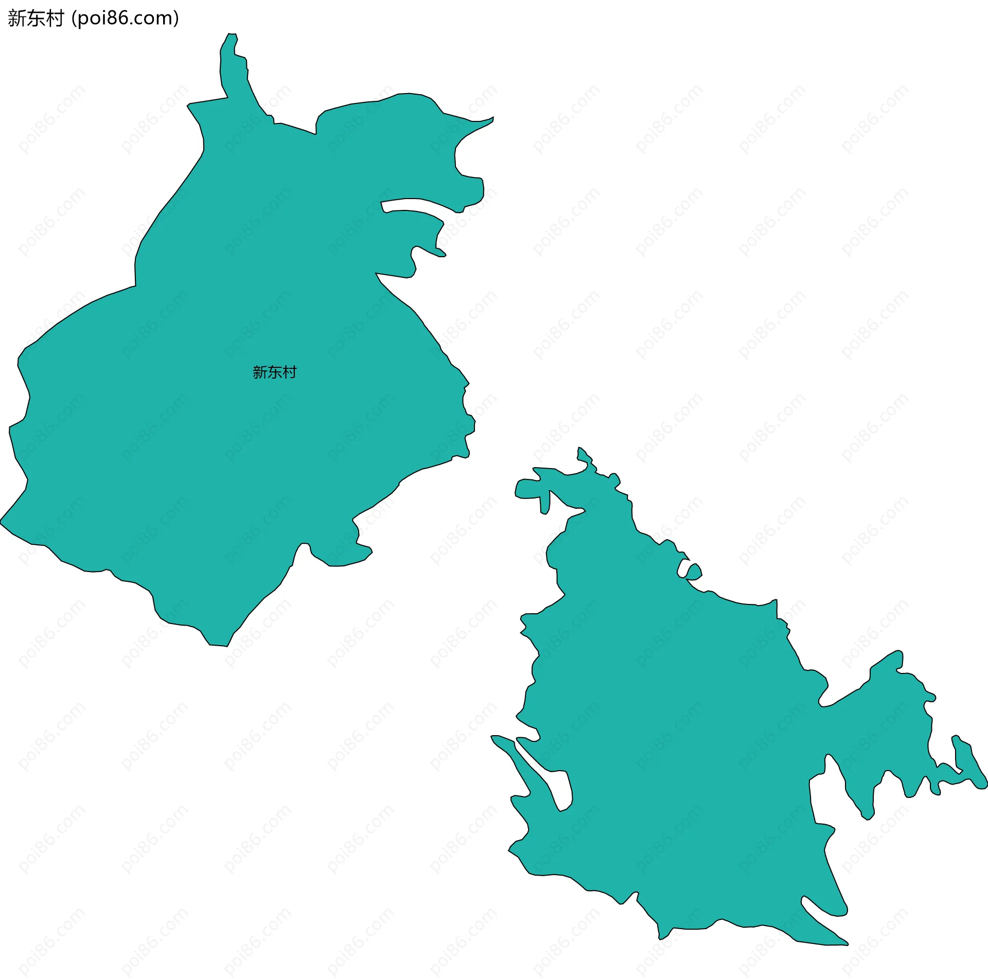 新东村边界地图