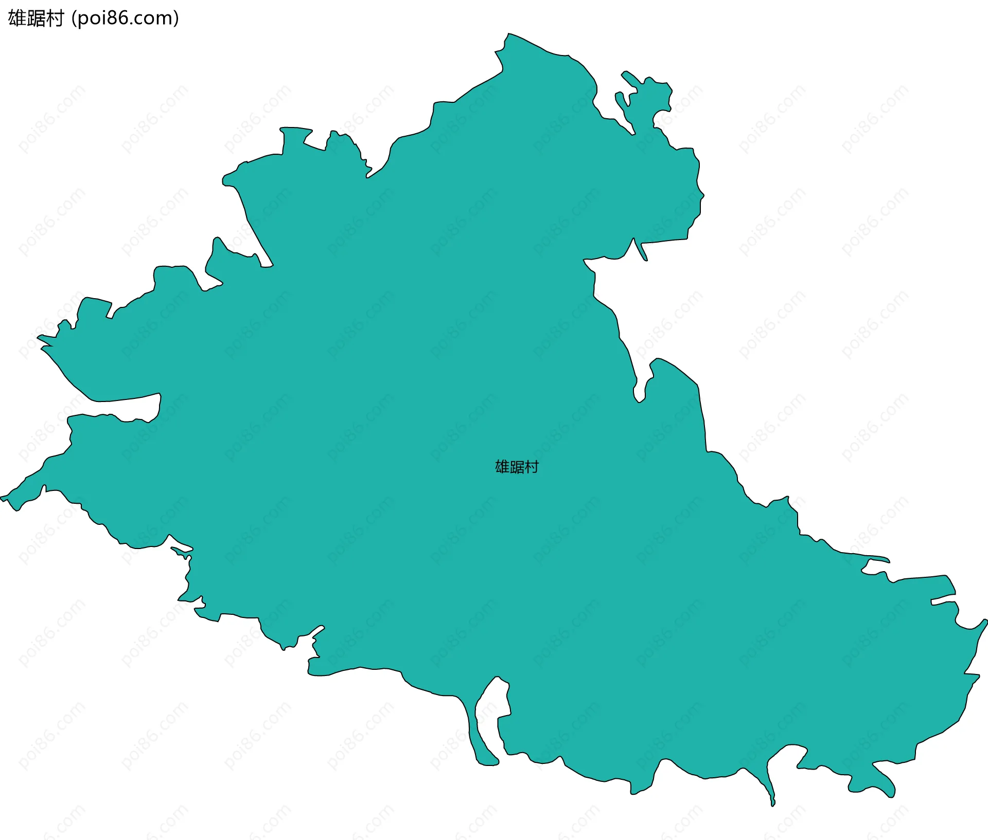 雄踞村边界地图