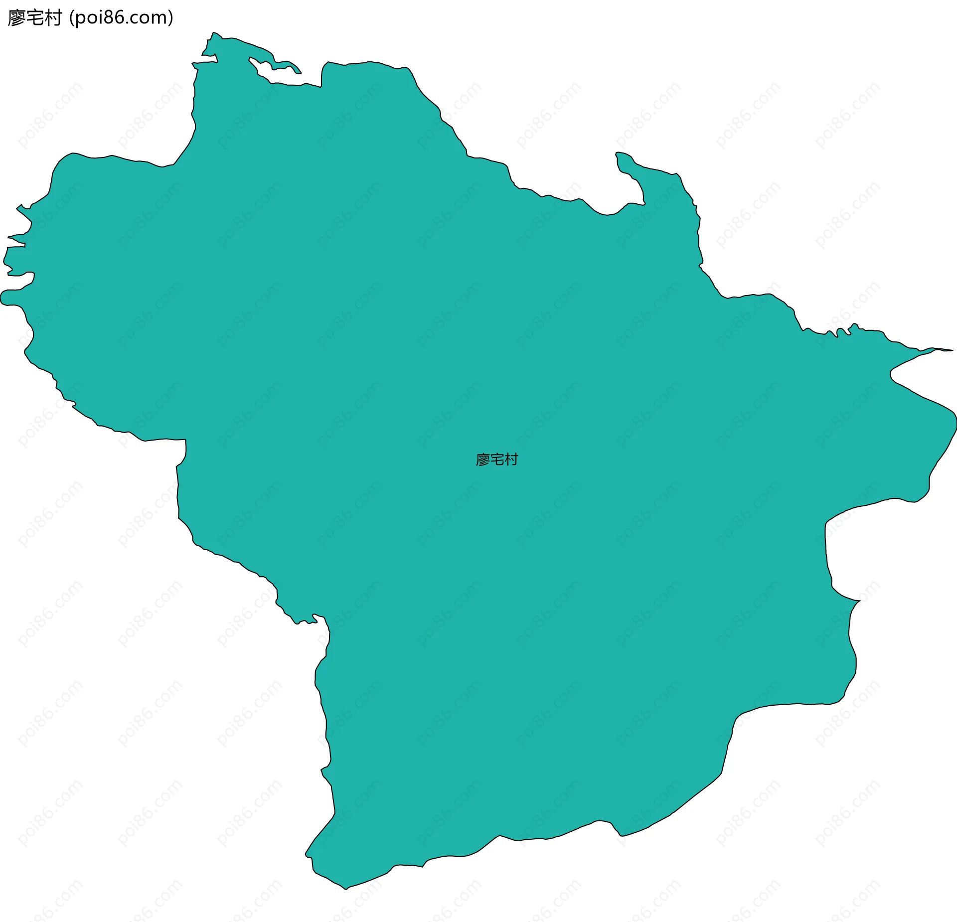 廖宅村边界地图