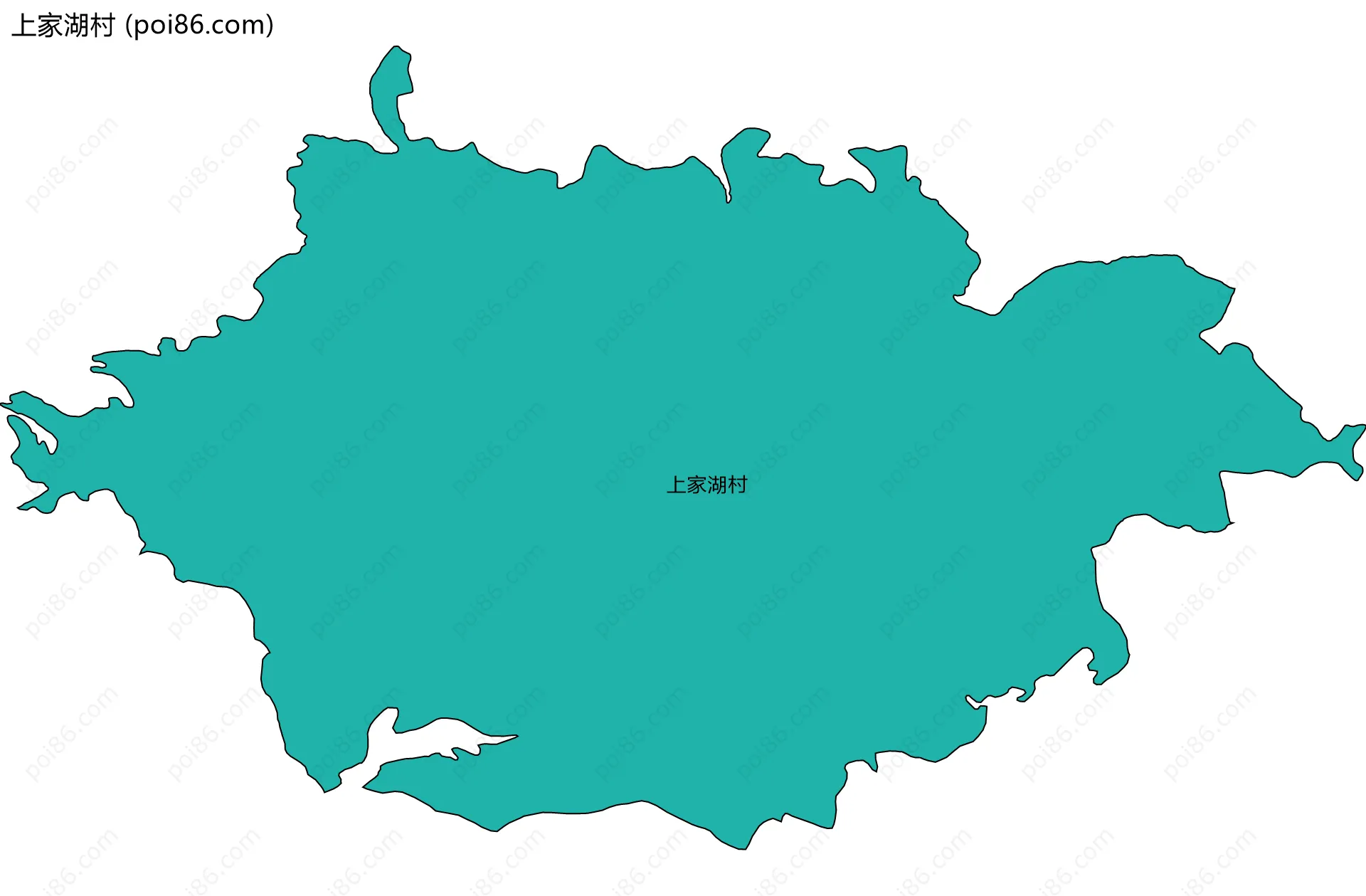 上家湖村边界地图