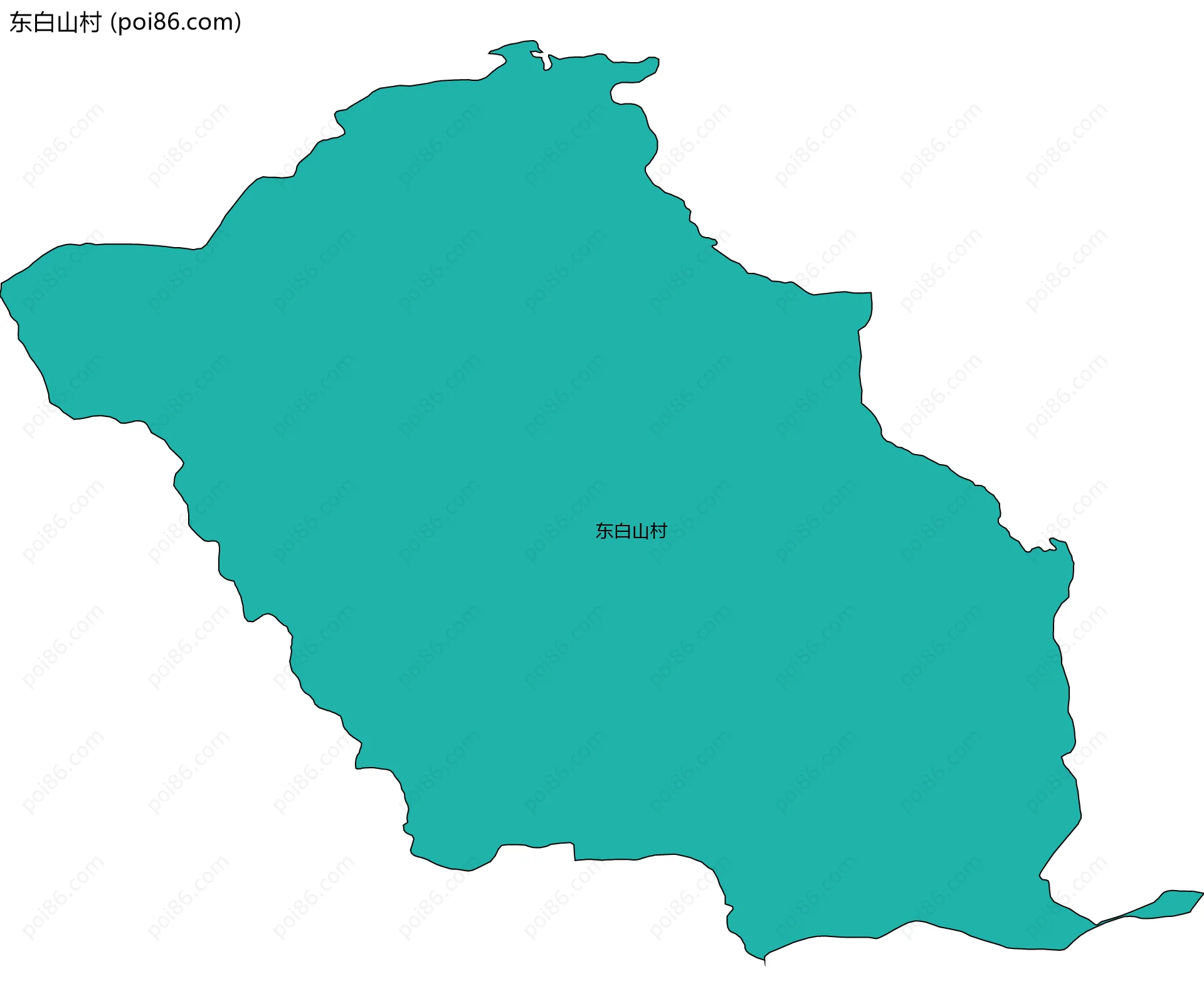 东白山村边界地图