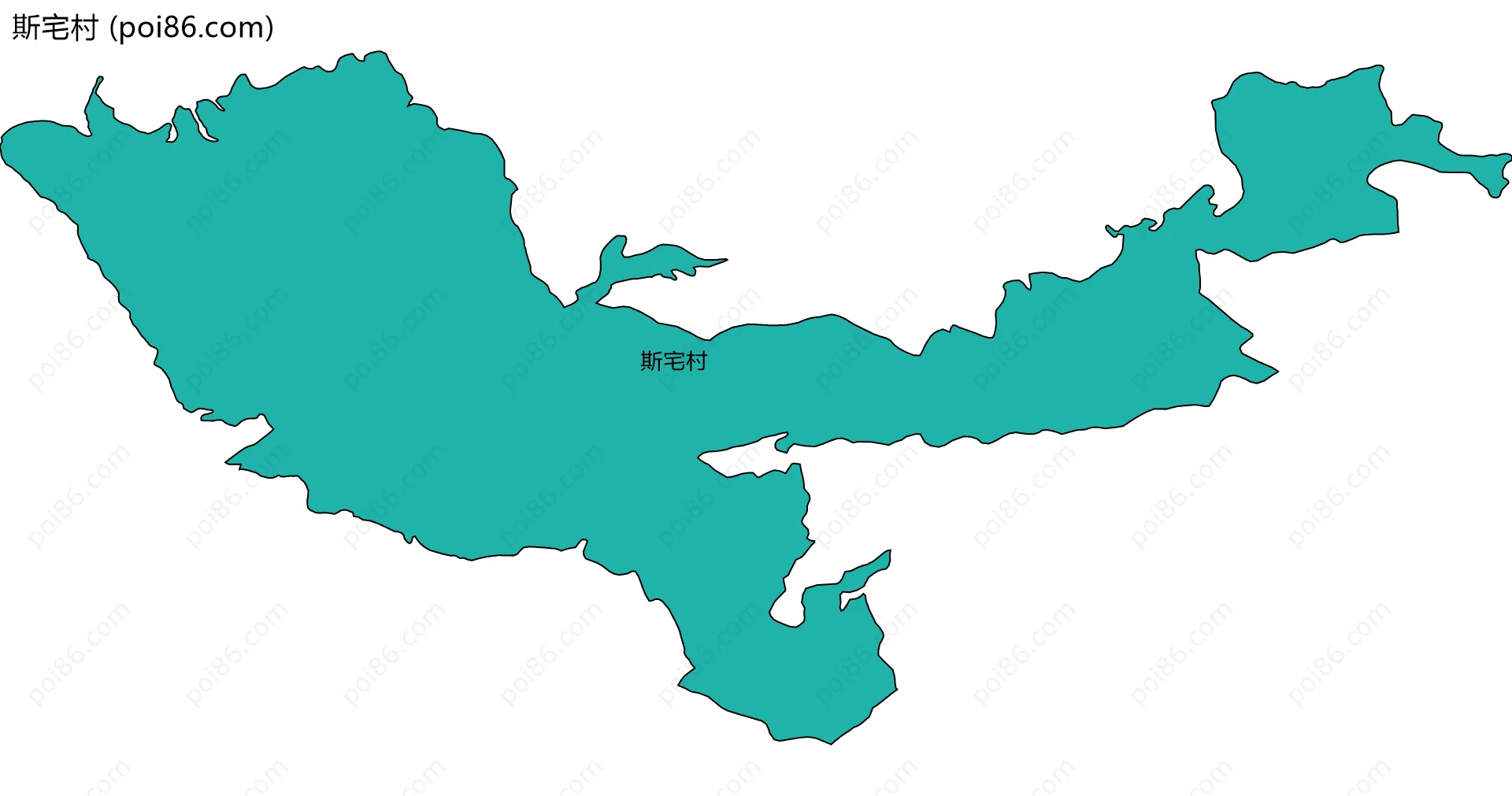 斯宅村边界地图