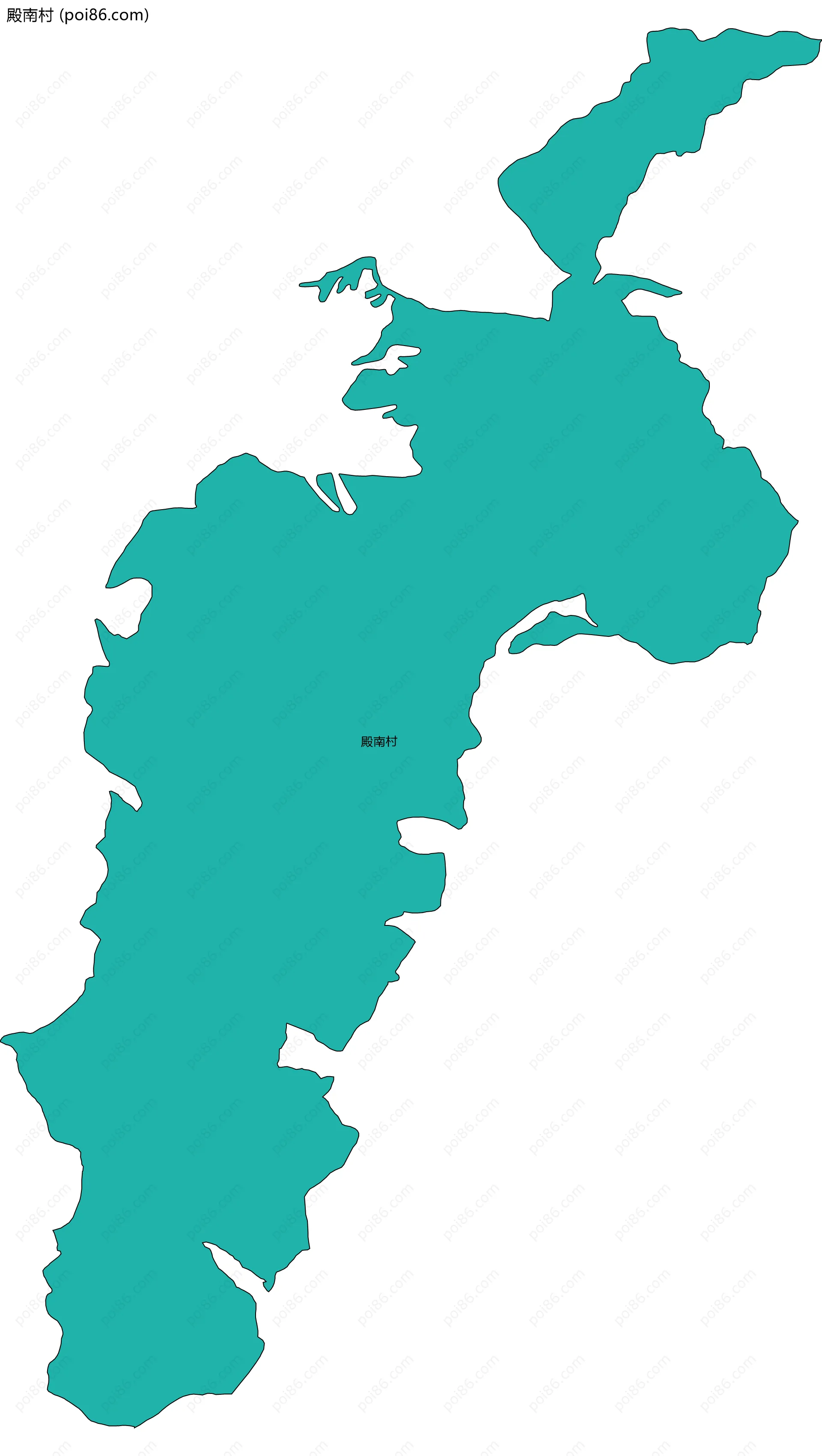 殿南村边界地图