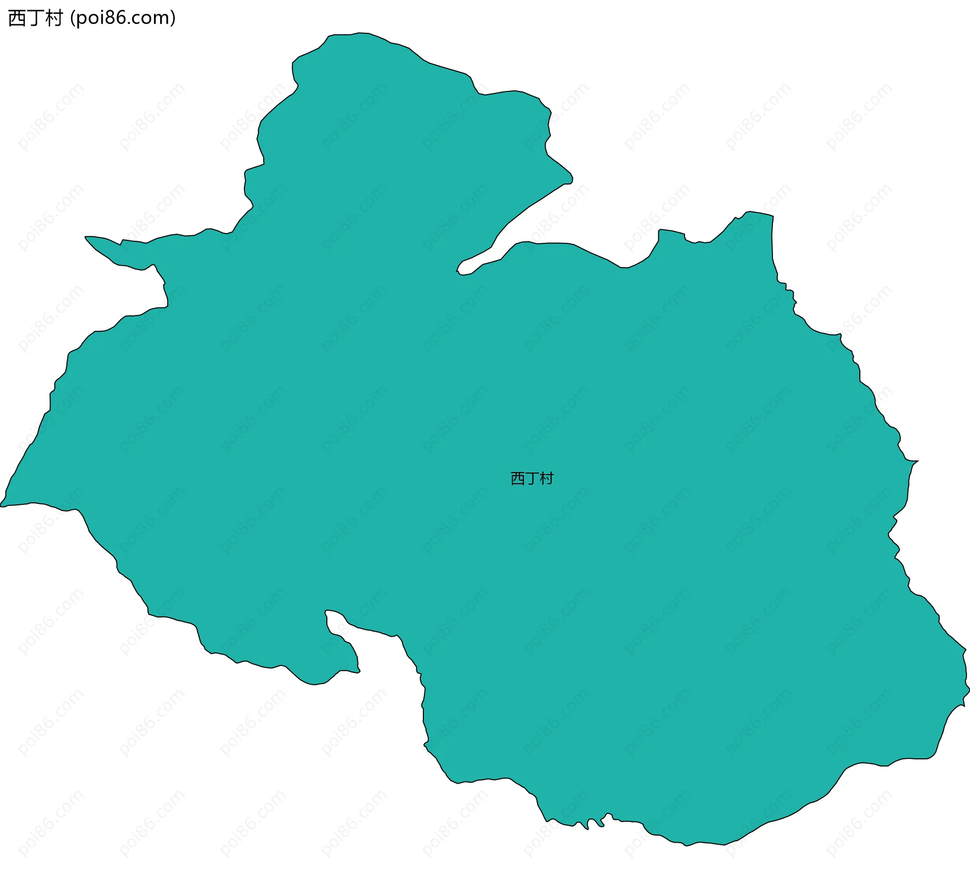 西丁村边界地图