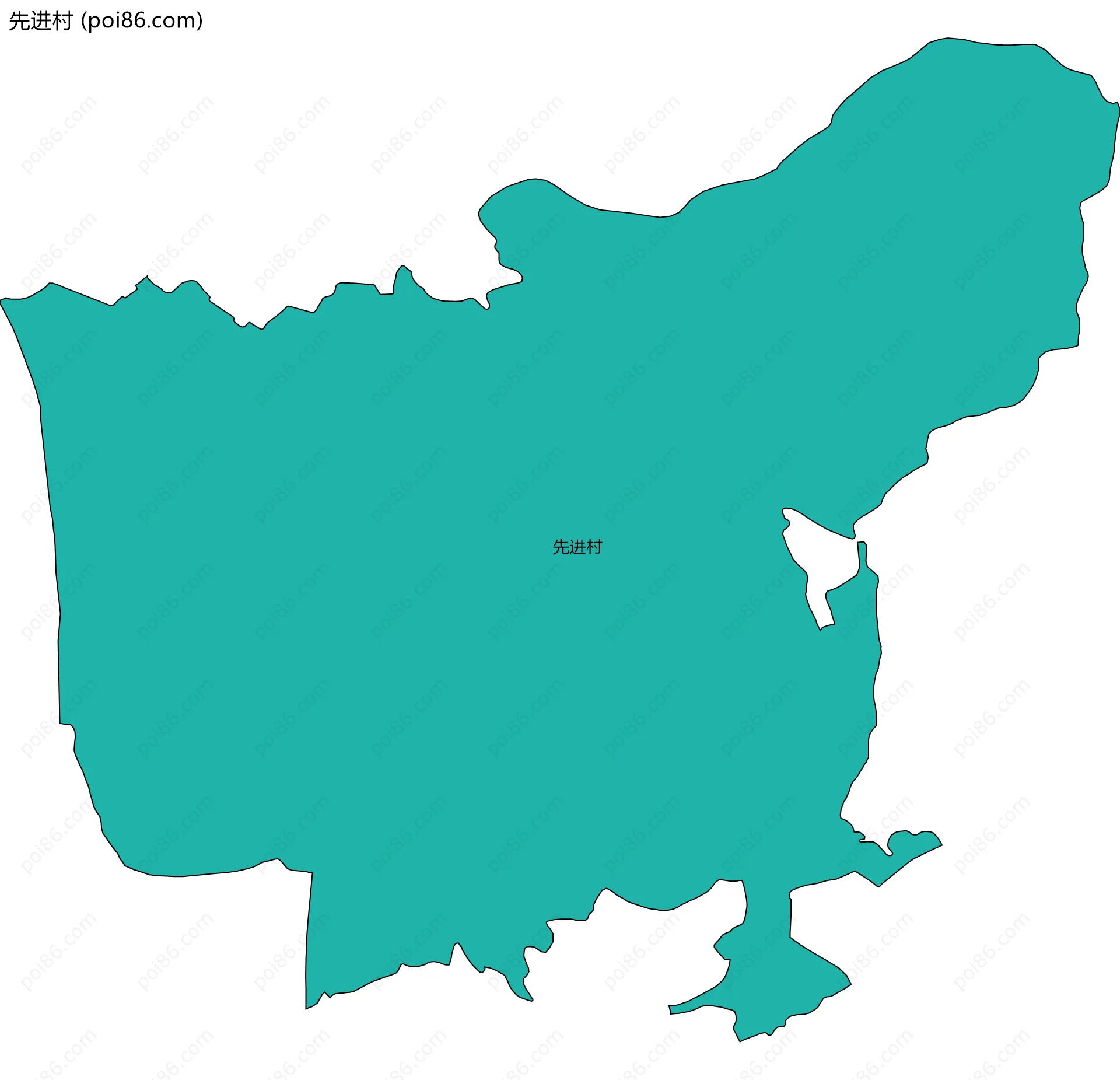先进村边界地图
