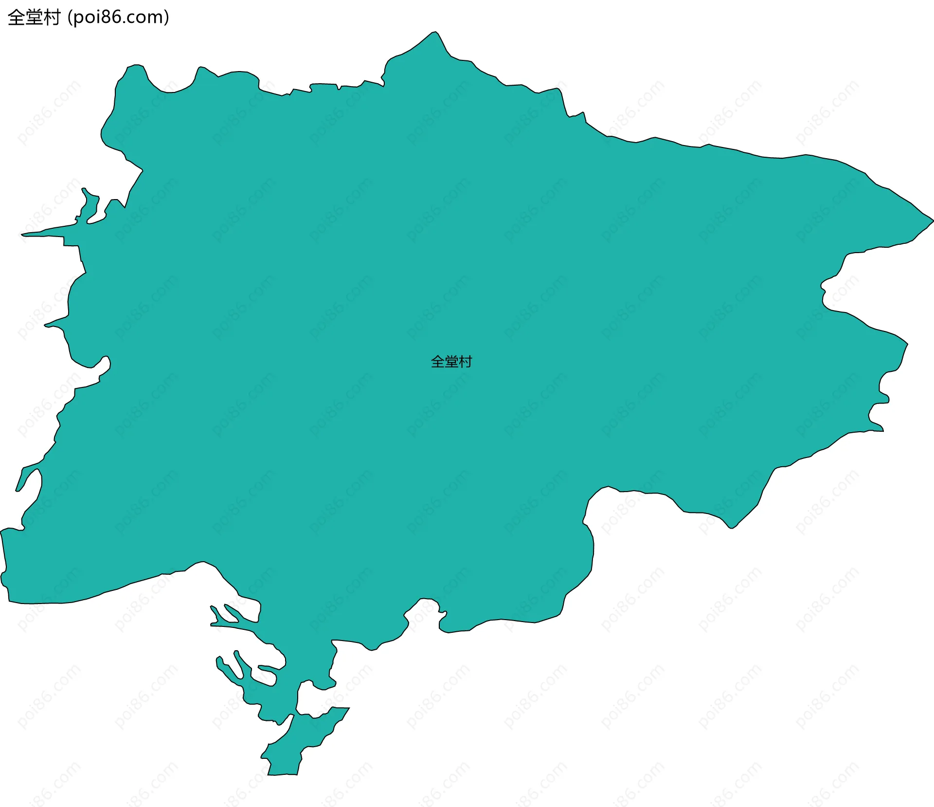 全堂村边界地图