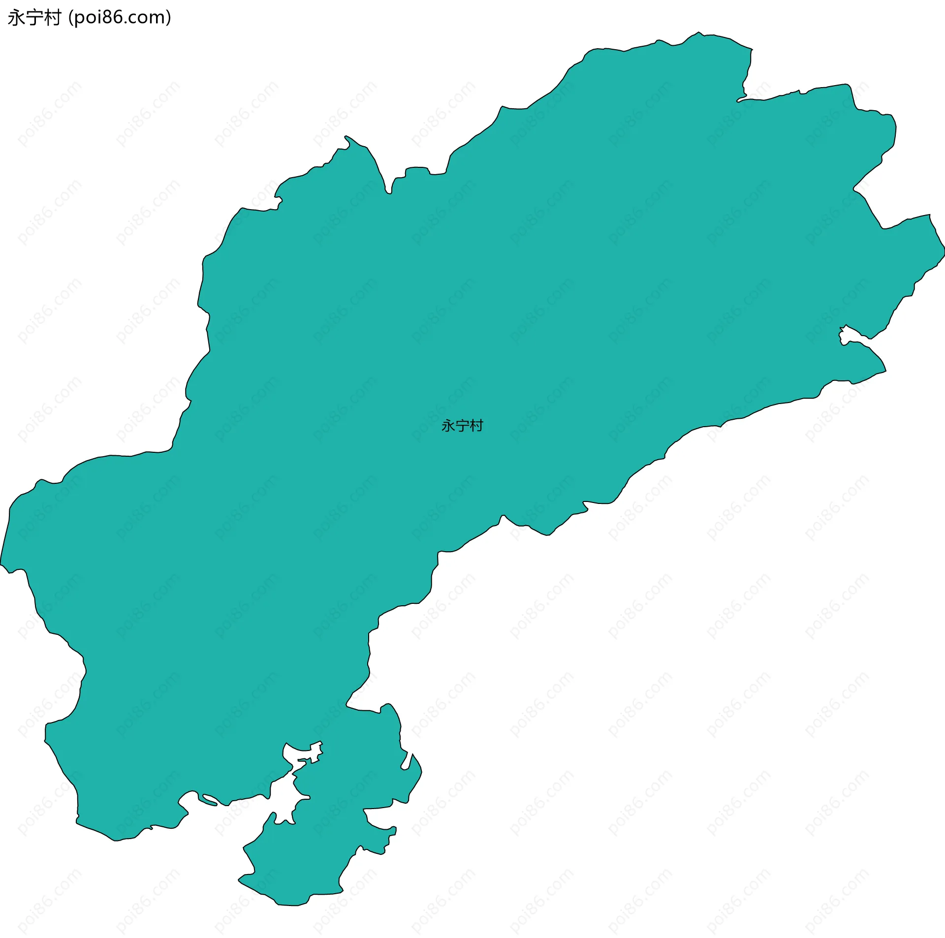 永宁村边界地图