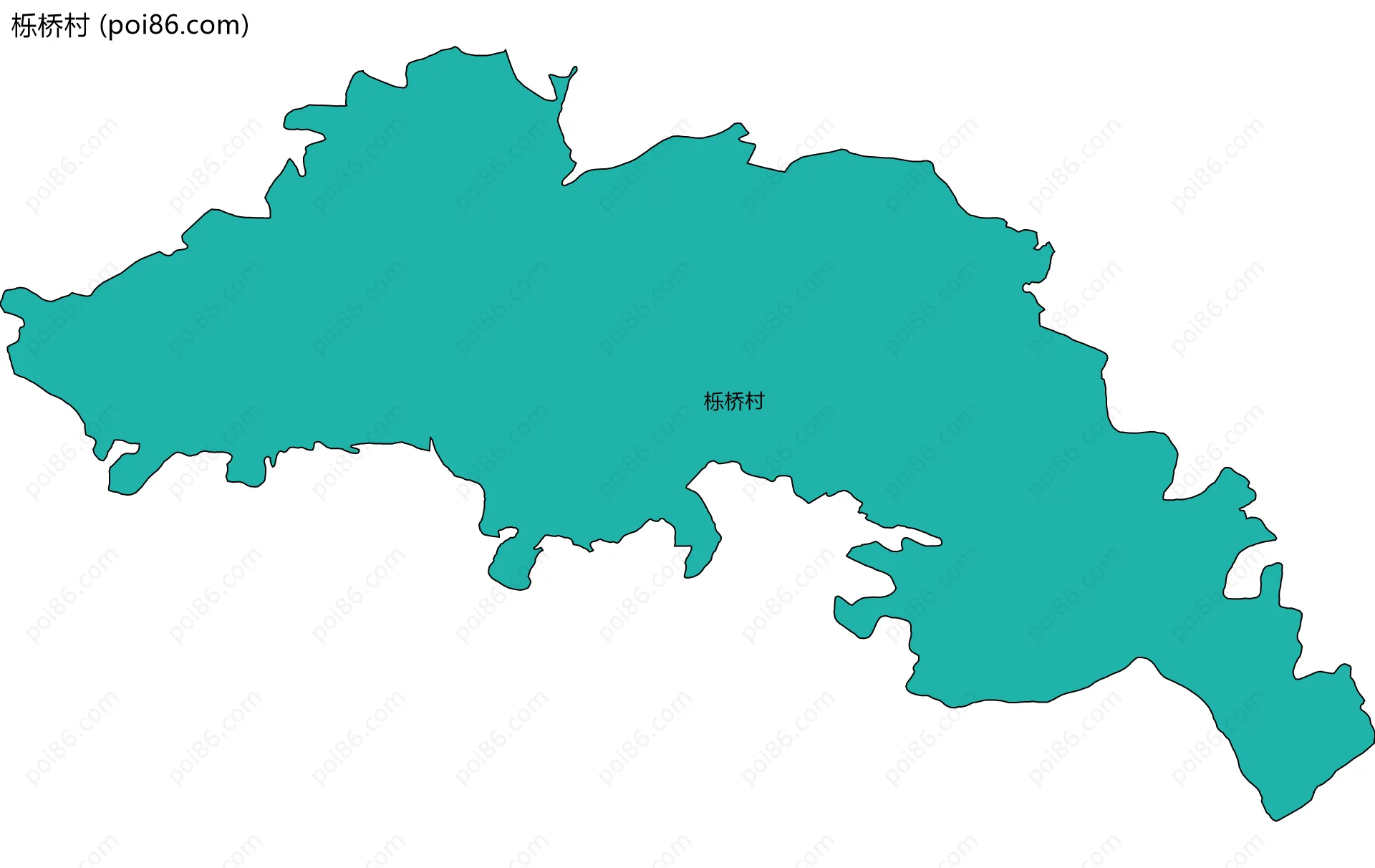 栎桥村边界地图