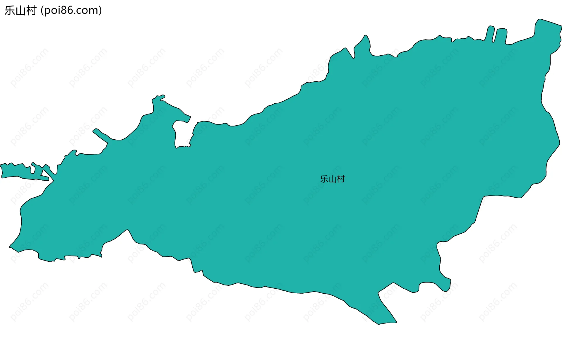 乐山村边界地图
