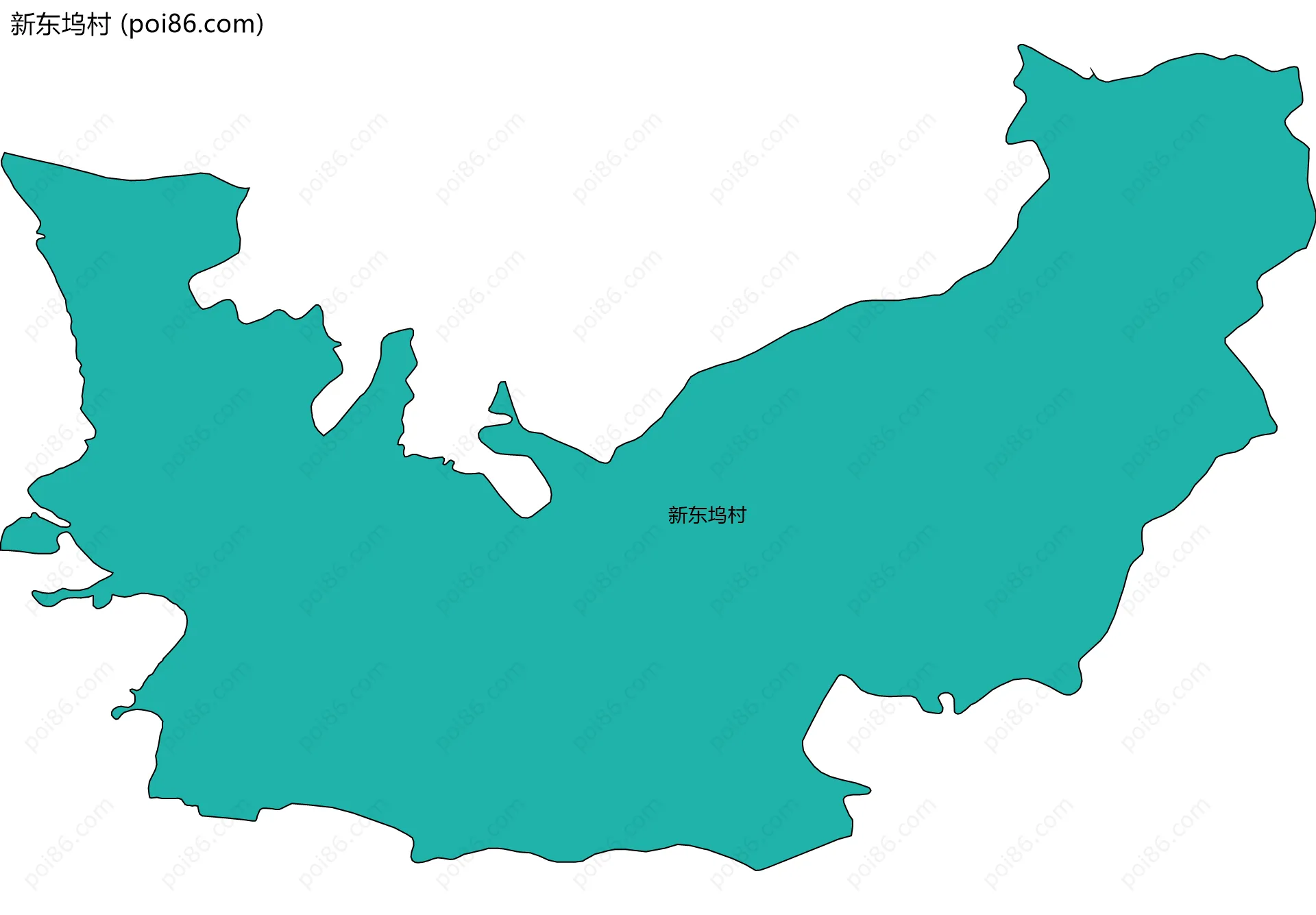 新东坞村边界地图