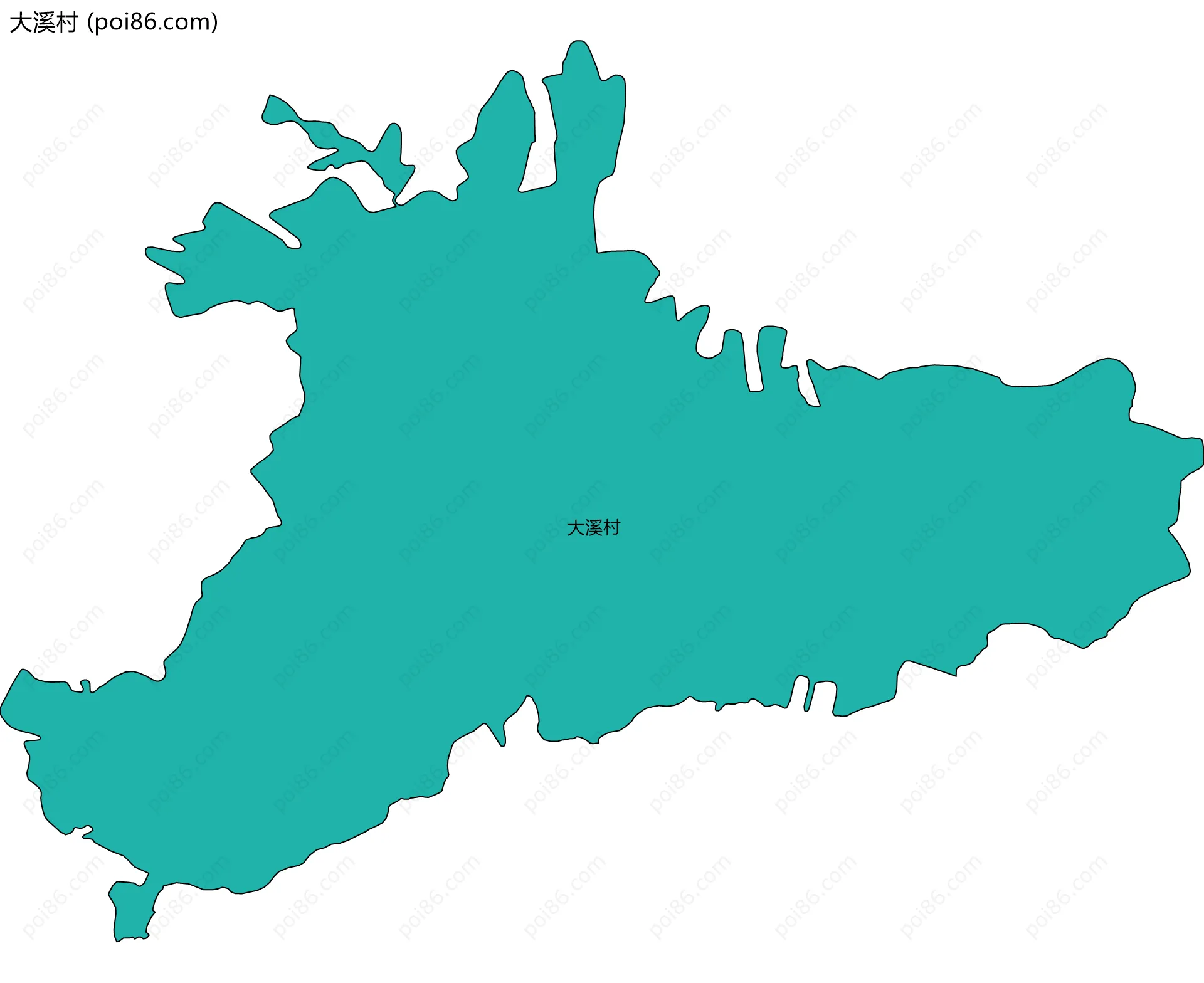 大溪村边界地图