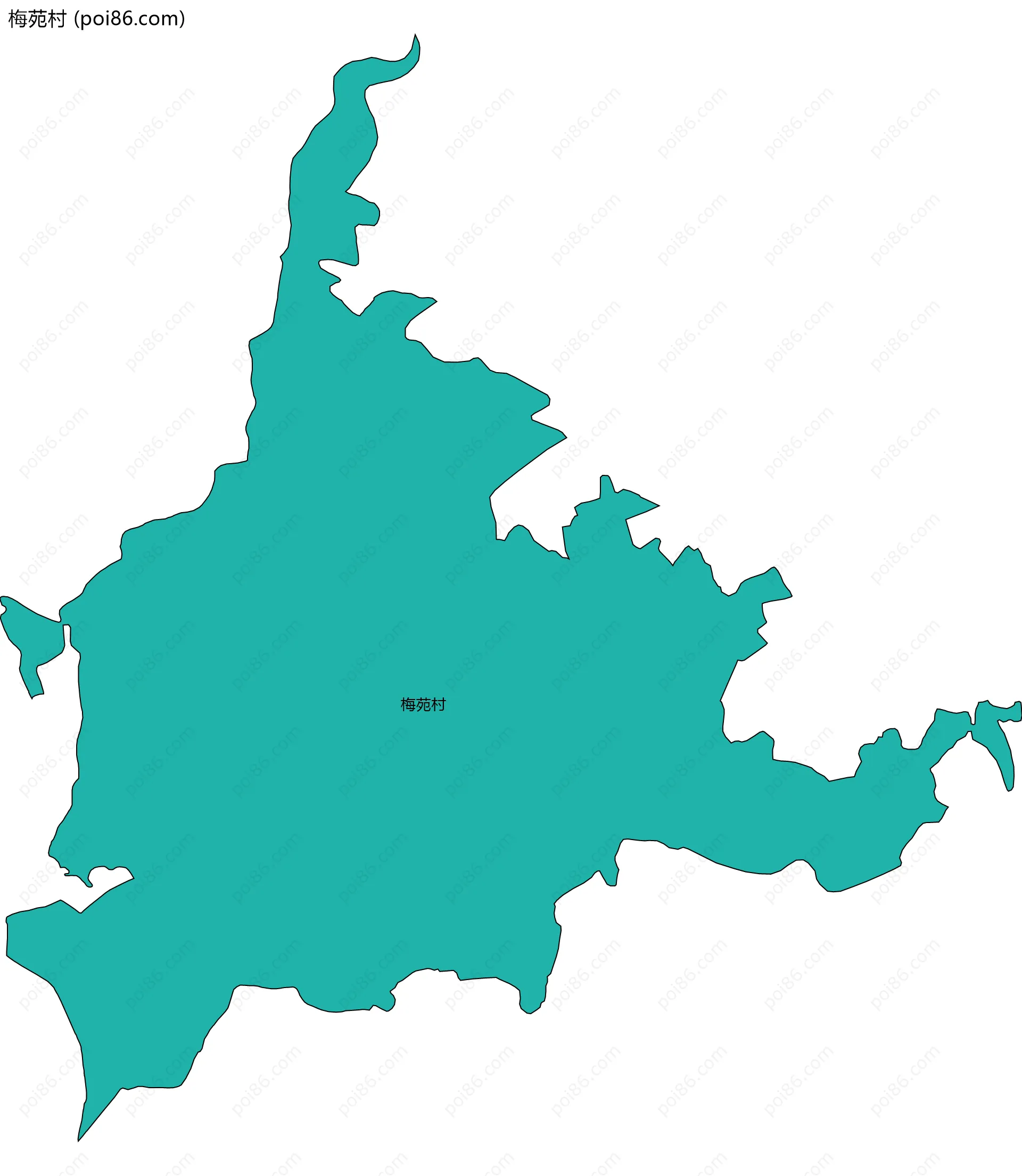 梅苑村边界地图