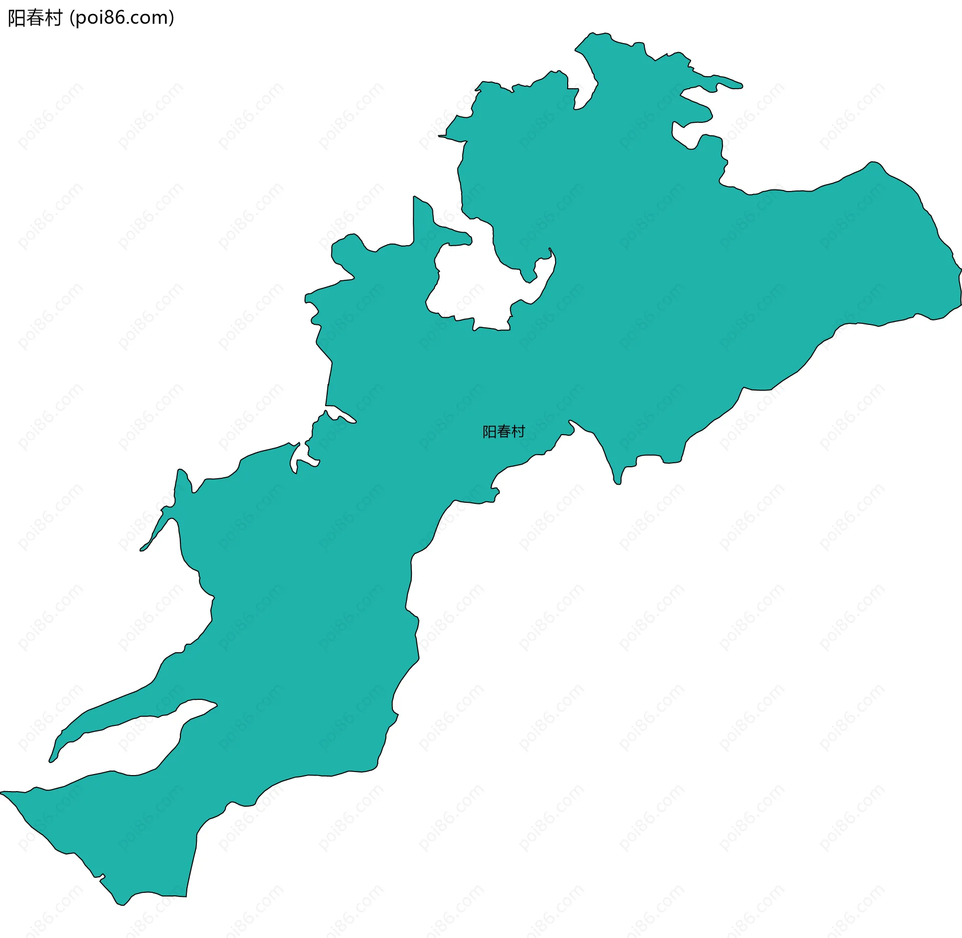 阳春村边界地图