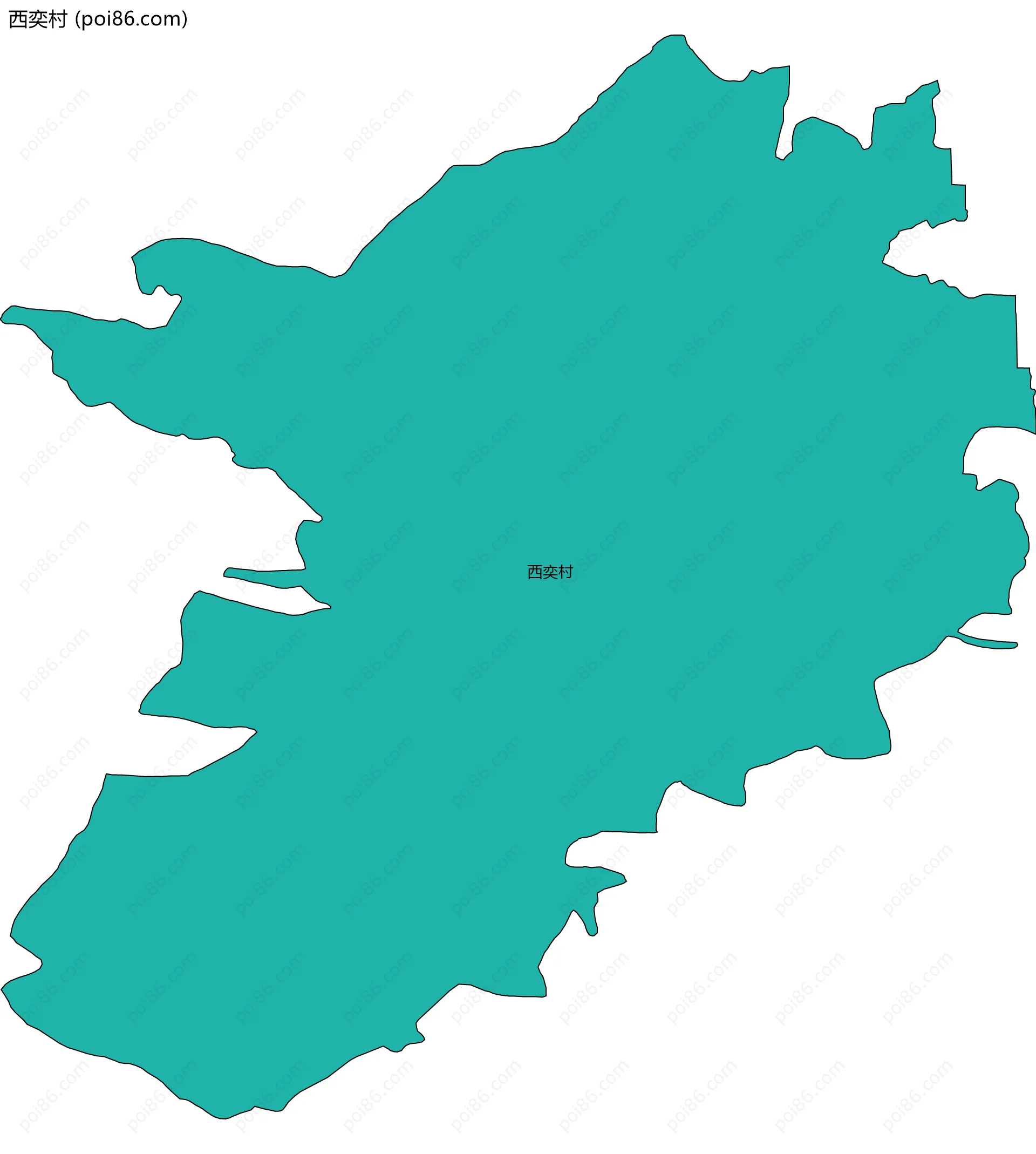 西奕村边界地图