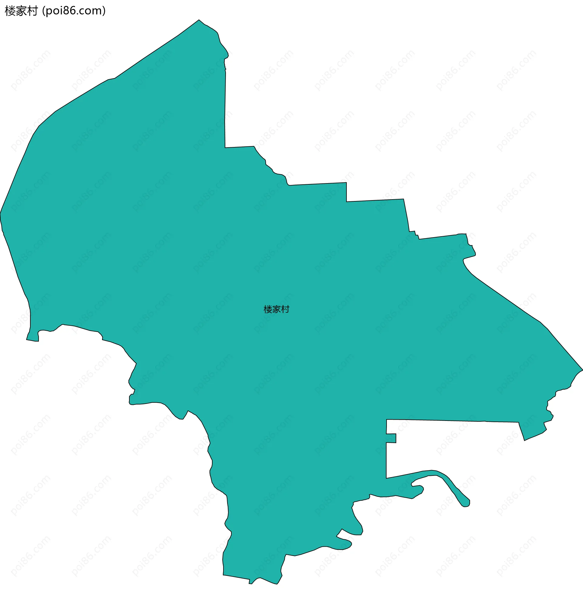 楼家村边界地图