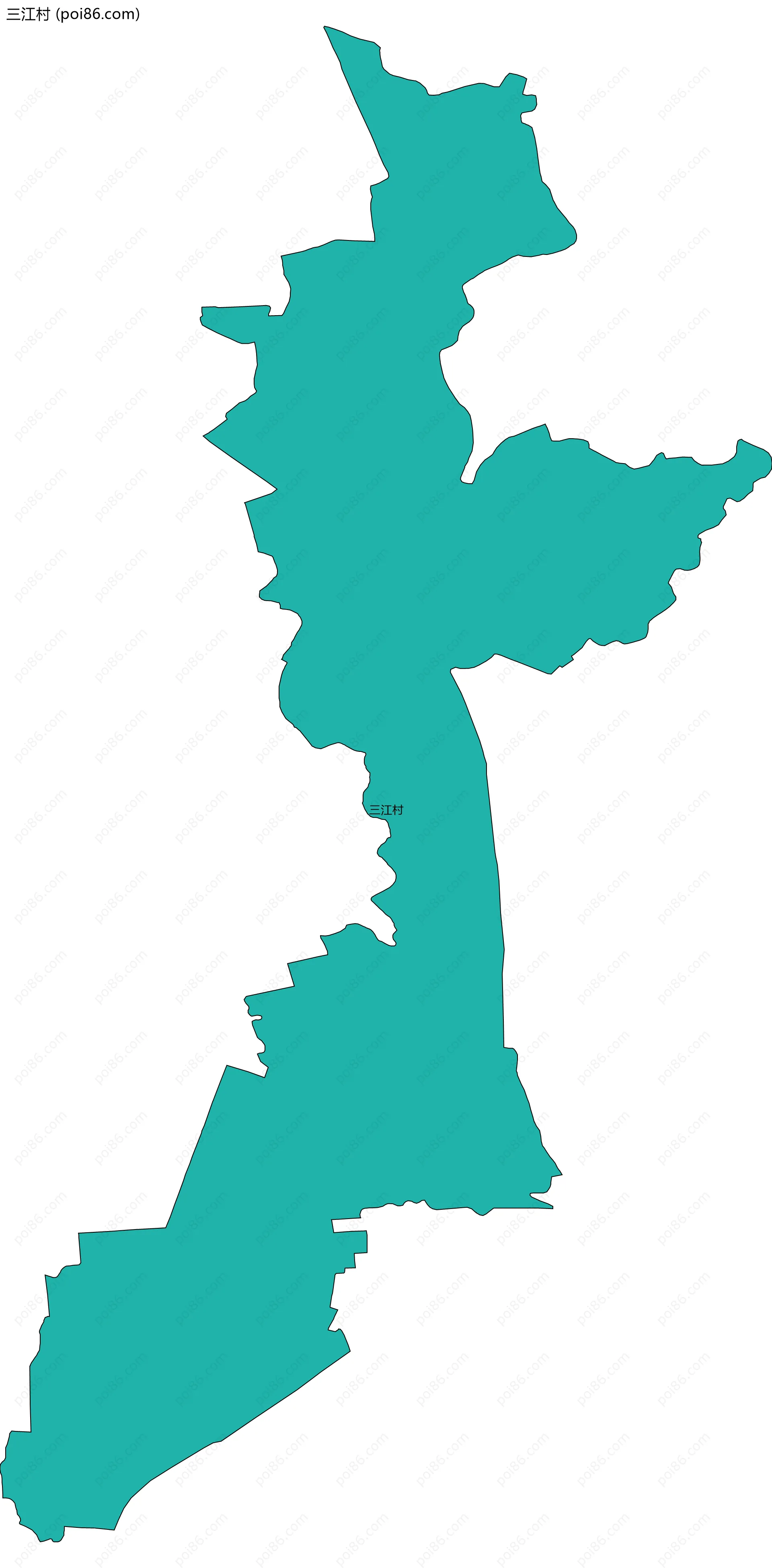 三江村边界地图