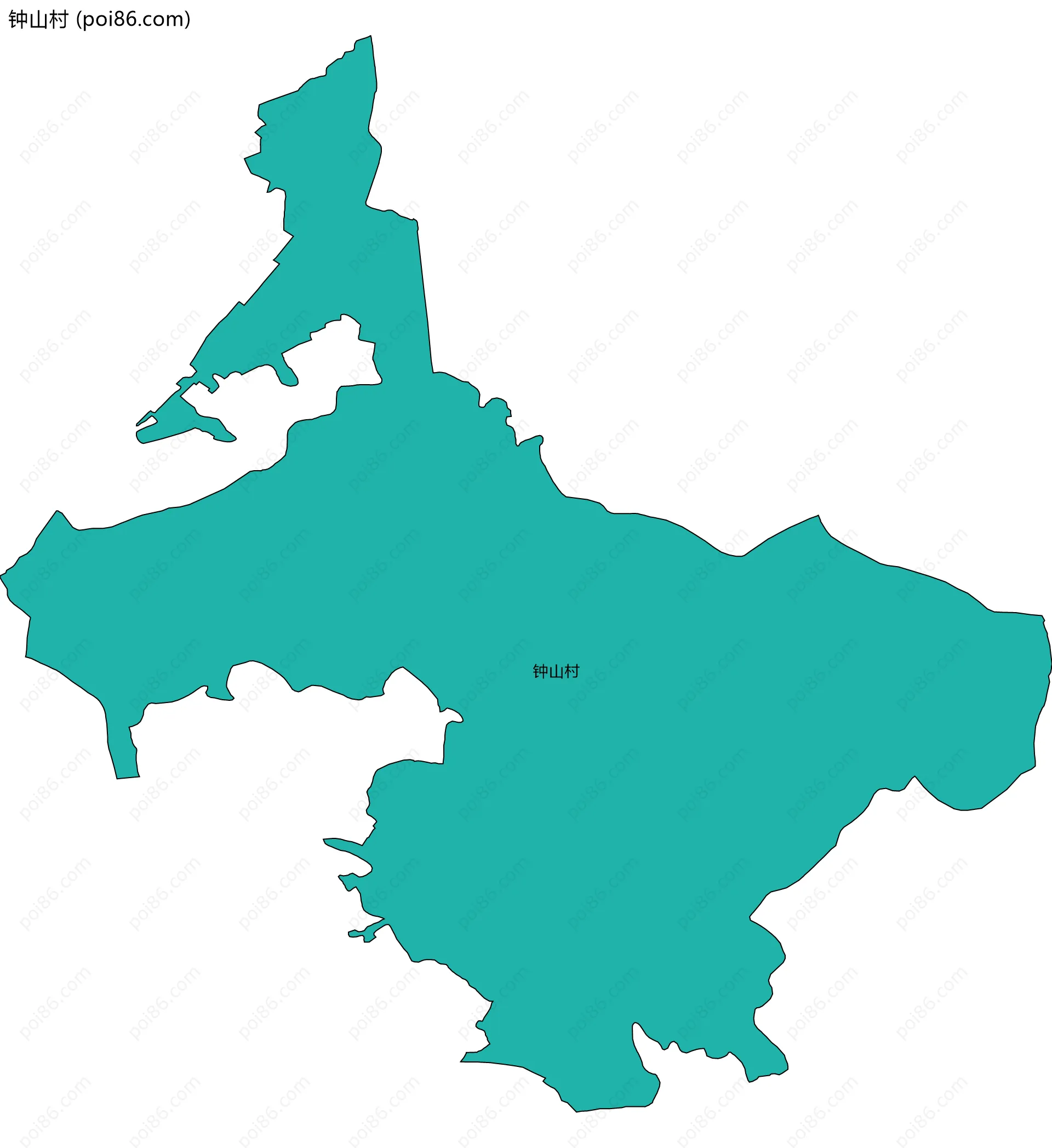 钟山村边界地图