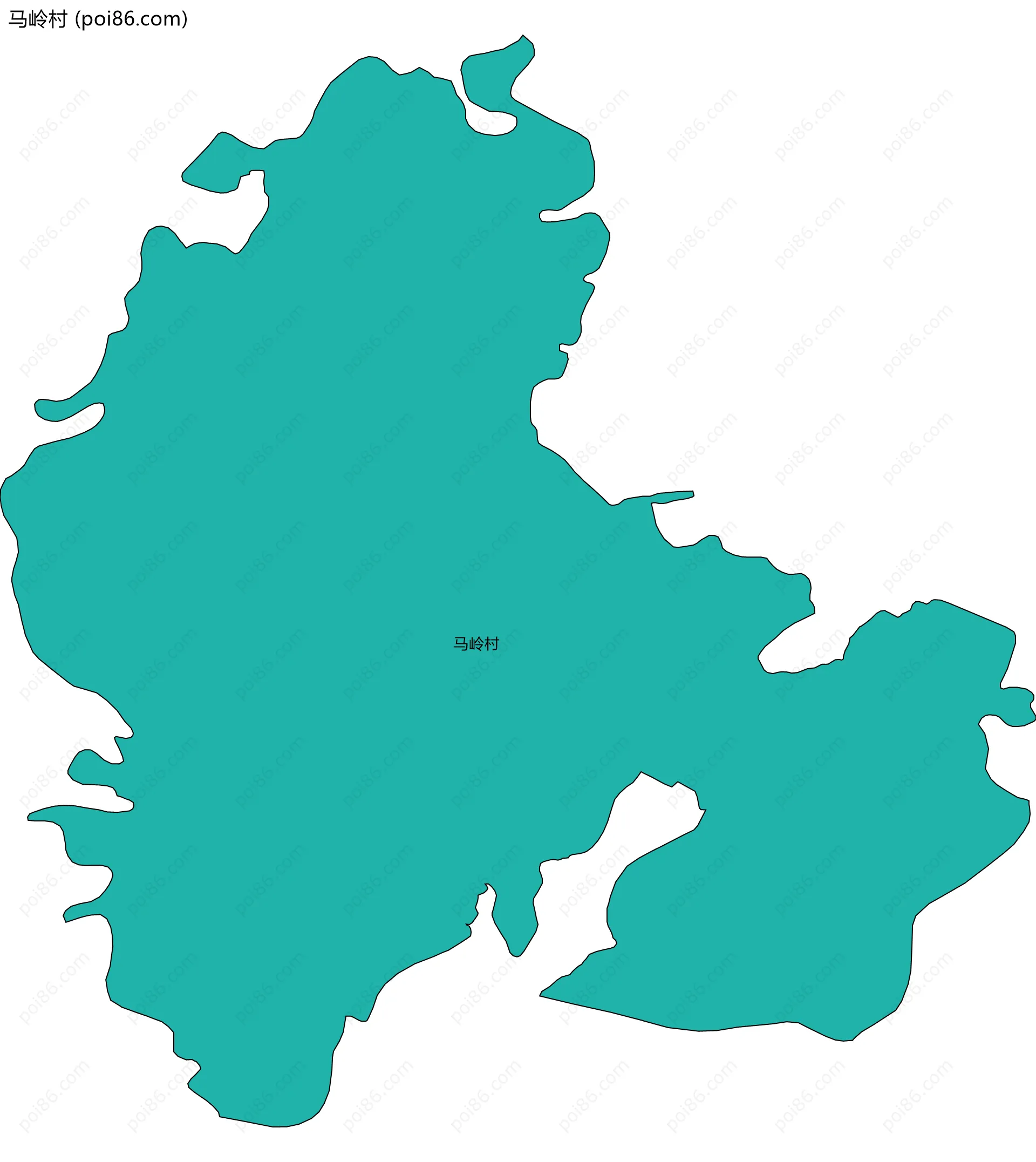 马岭村边界地图