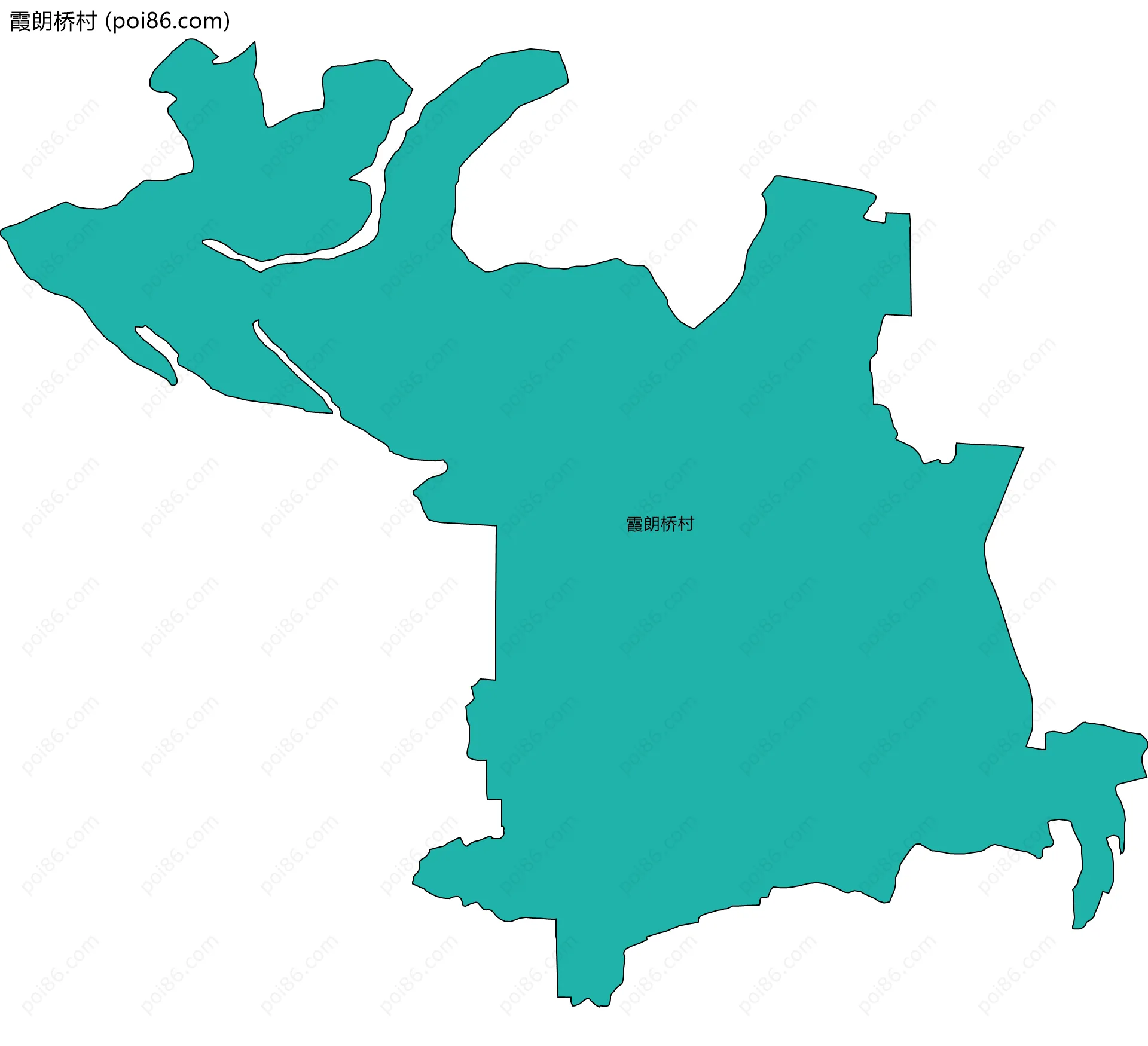 霞朗桥村边界地图