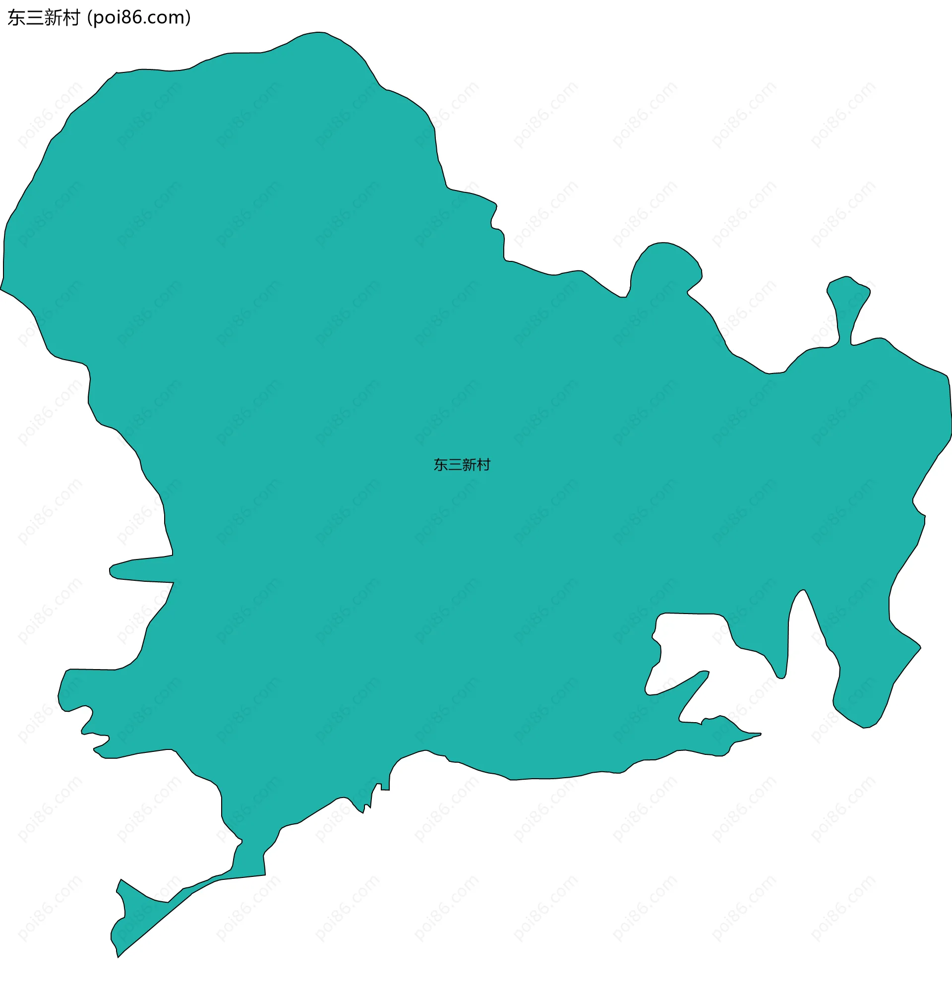 东三新村边界地图