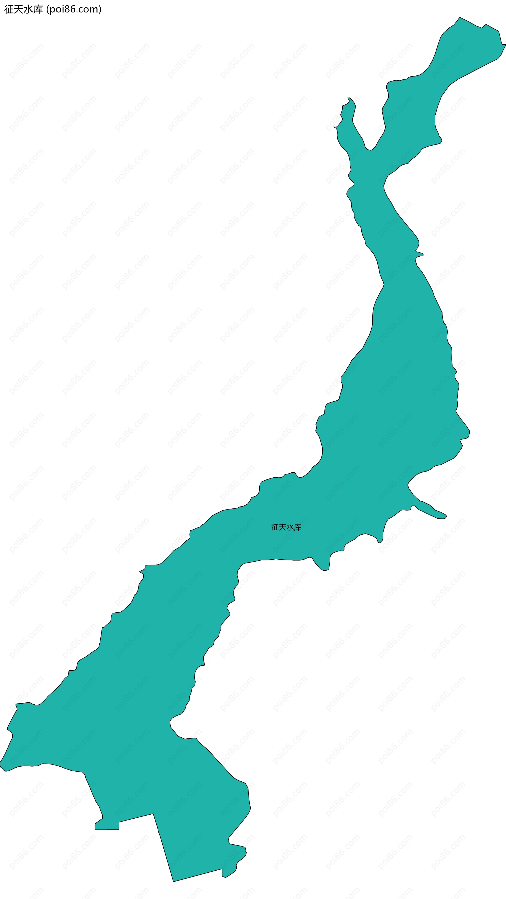 征天水库边界地图