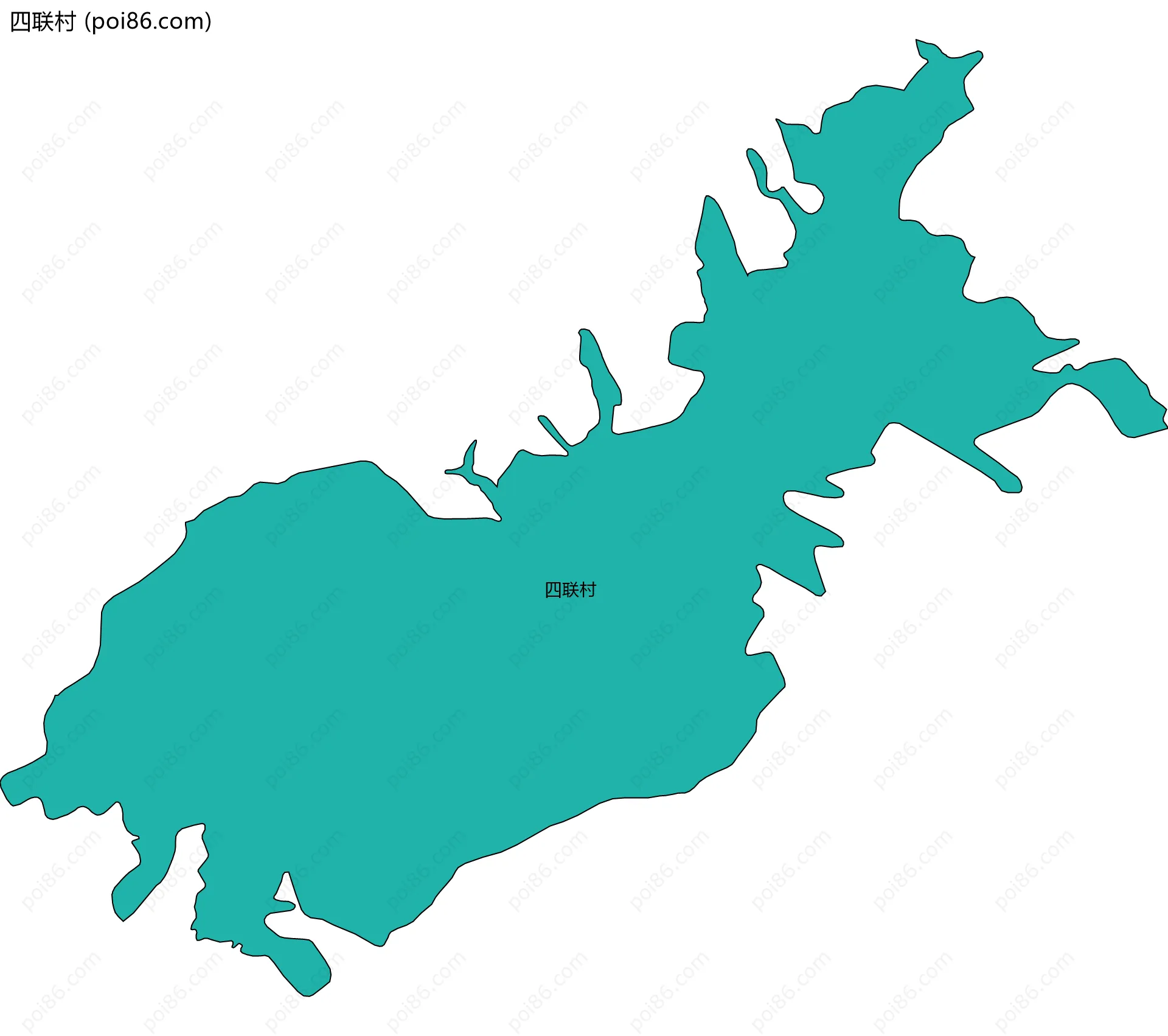 四联村边界地图