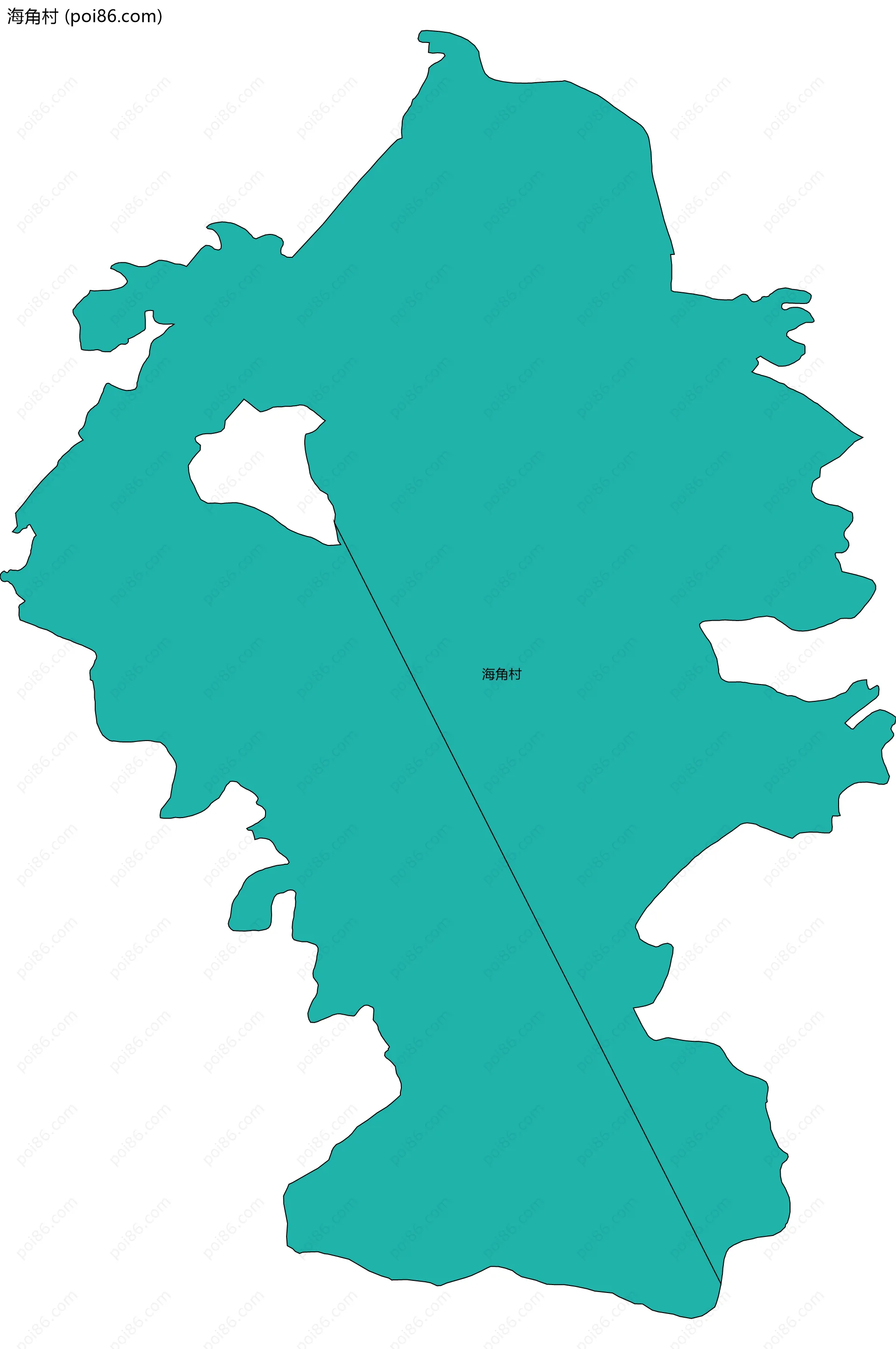 海角村边界地图