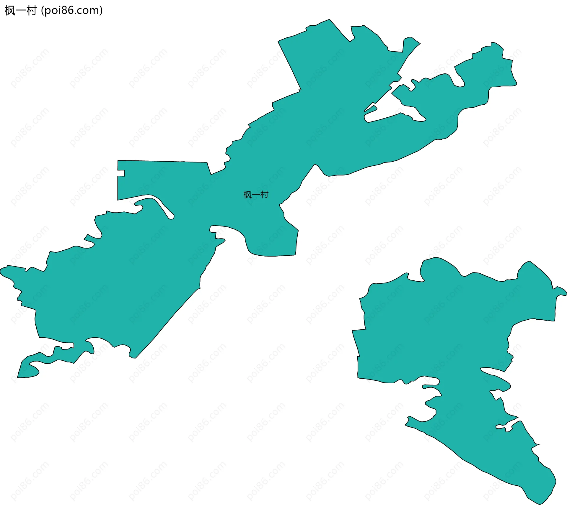 枫一村边界地图