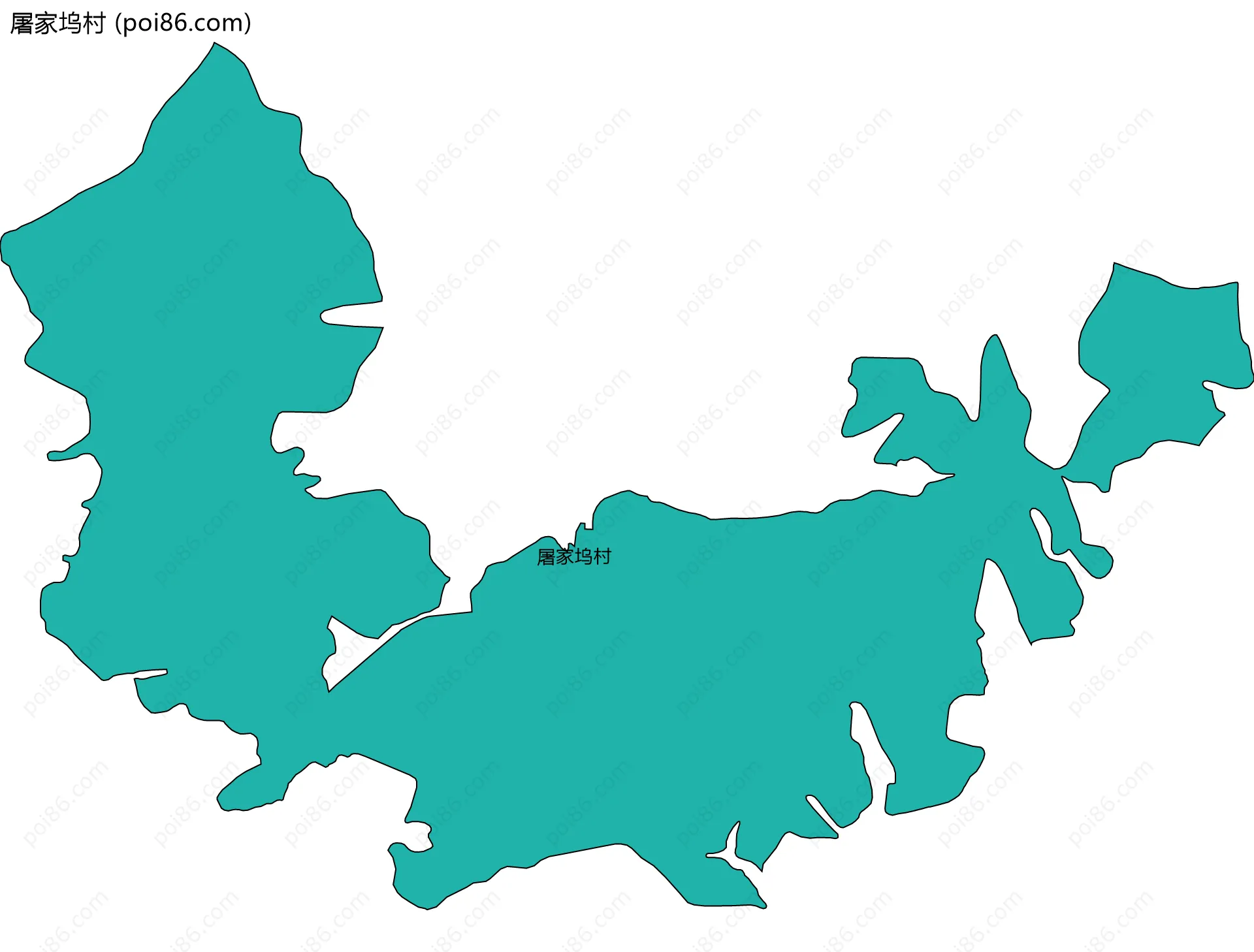 屠家坞村边界地图