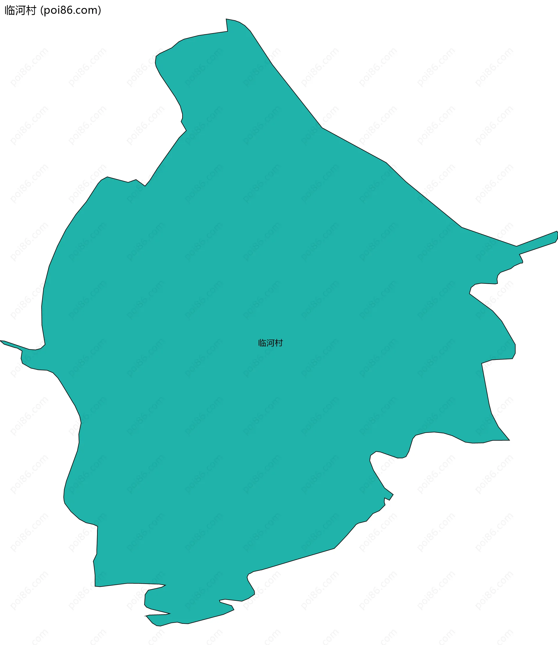 临河村边界地图