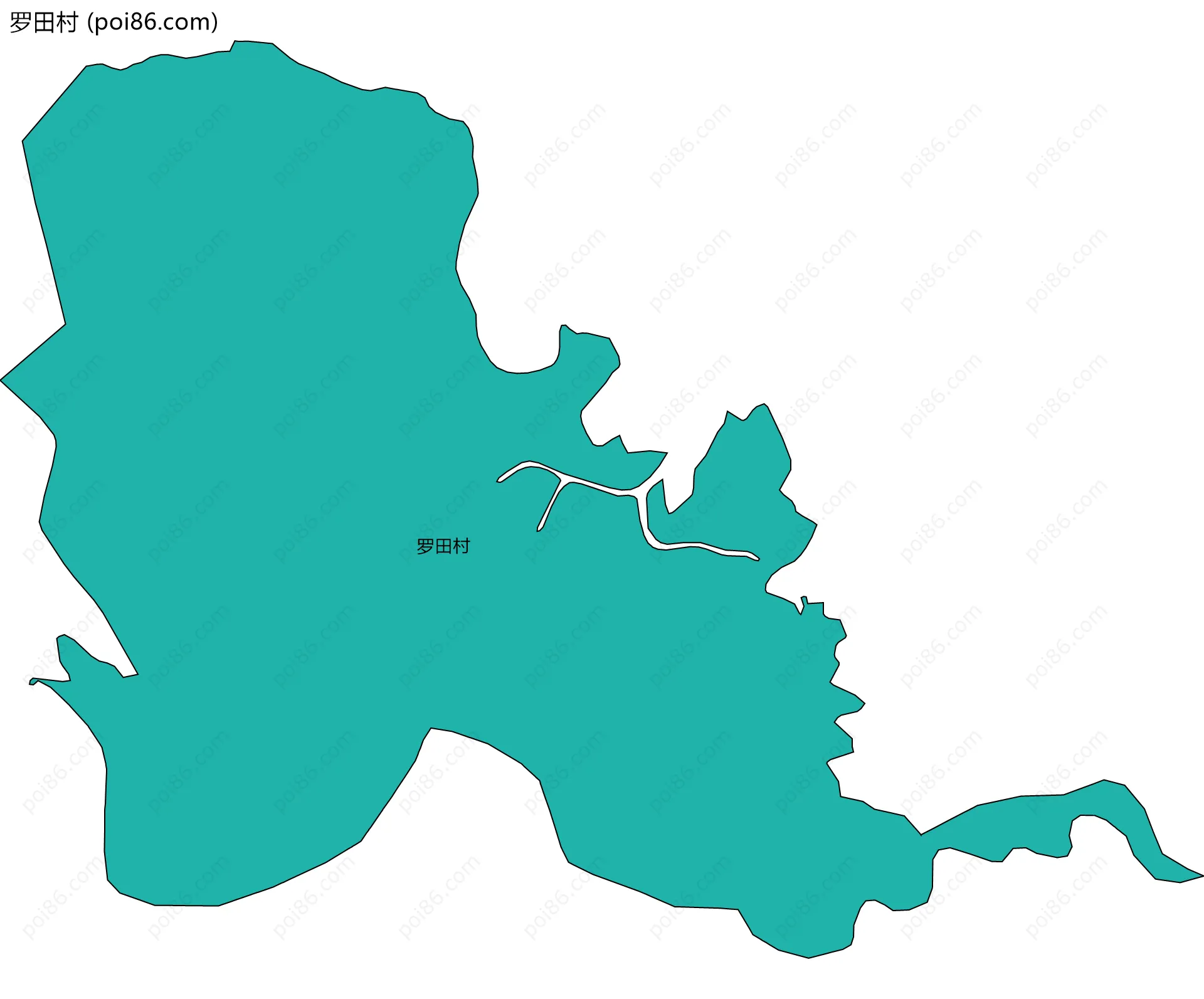 罗田村边界地图