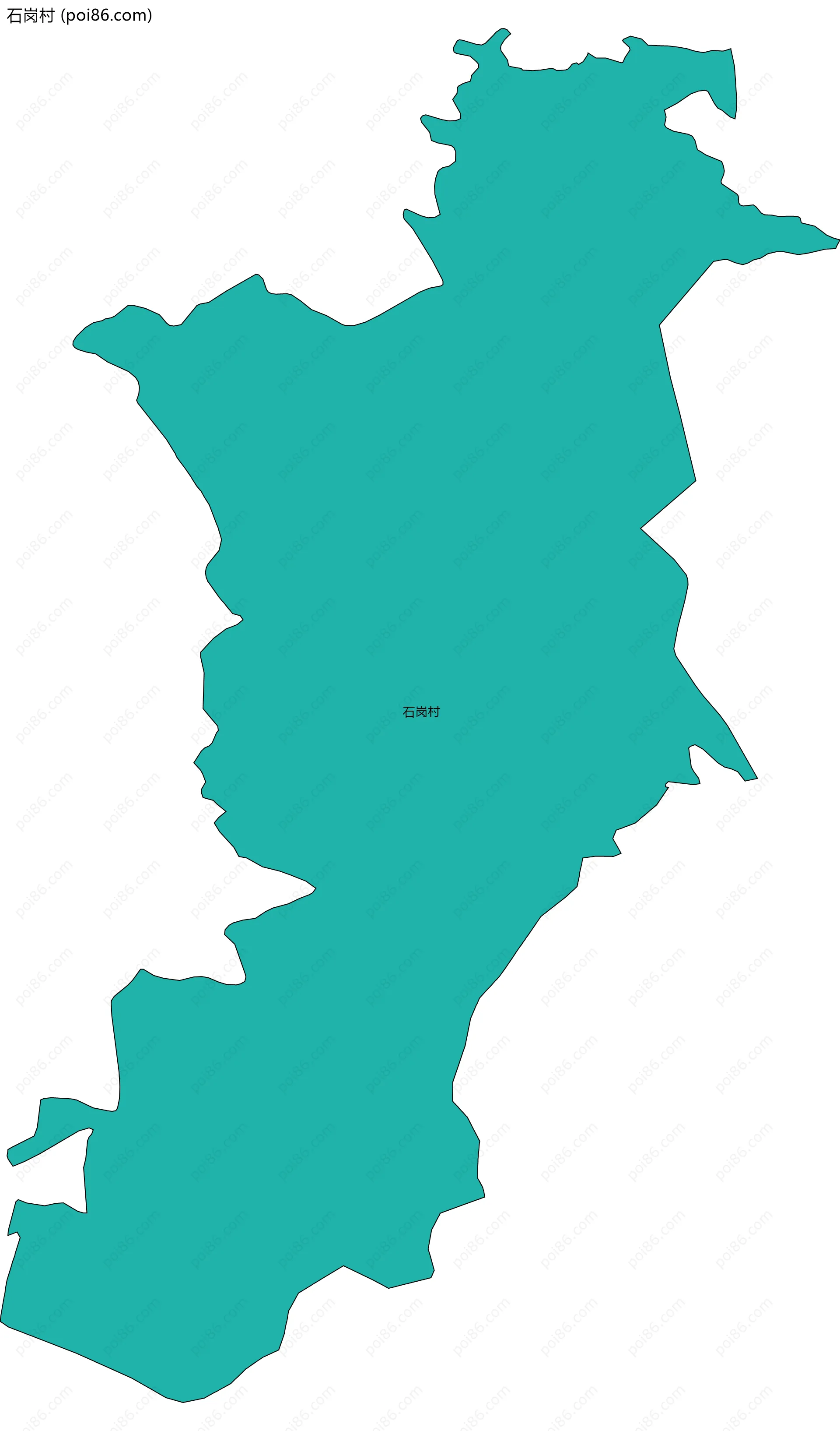 石岗村边界地图