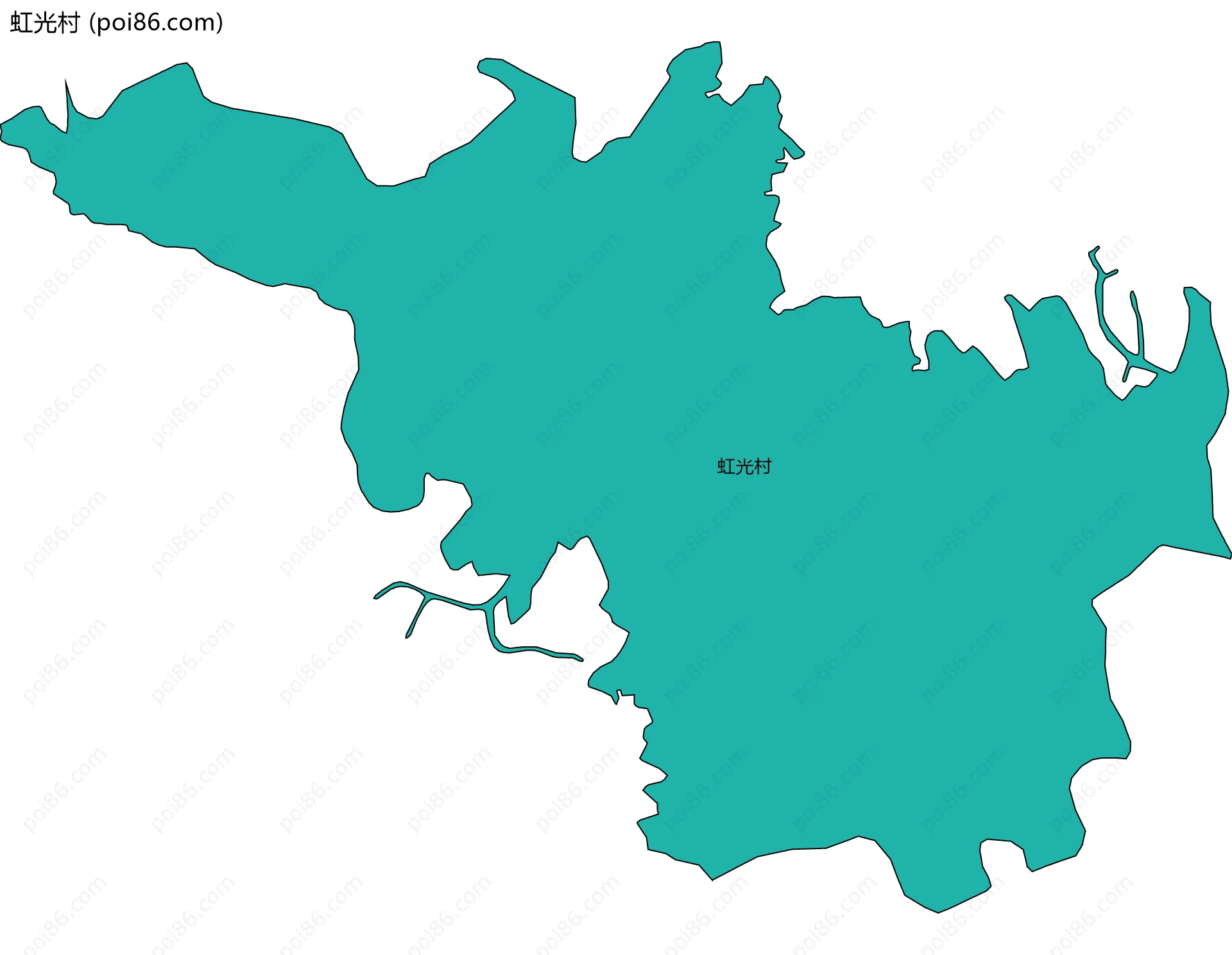 虹光村边界地图