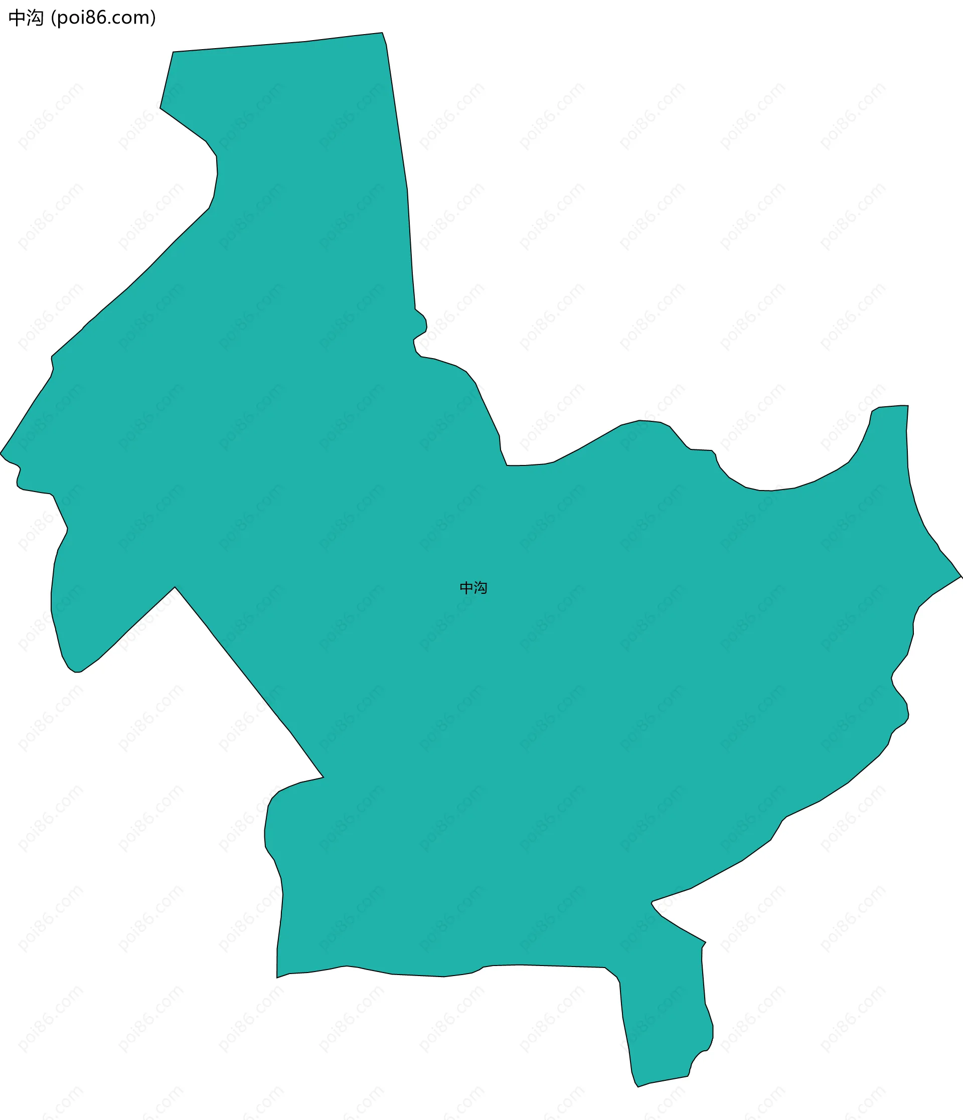 中沟边界地图
