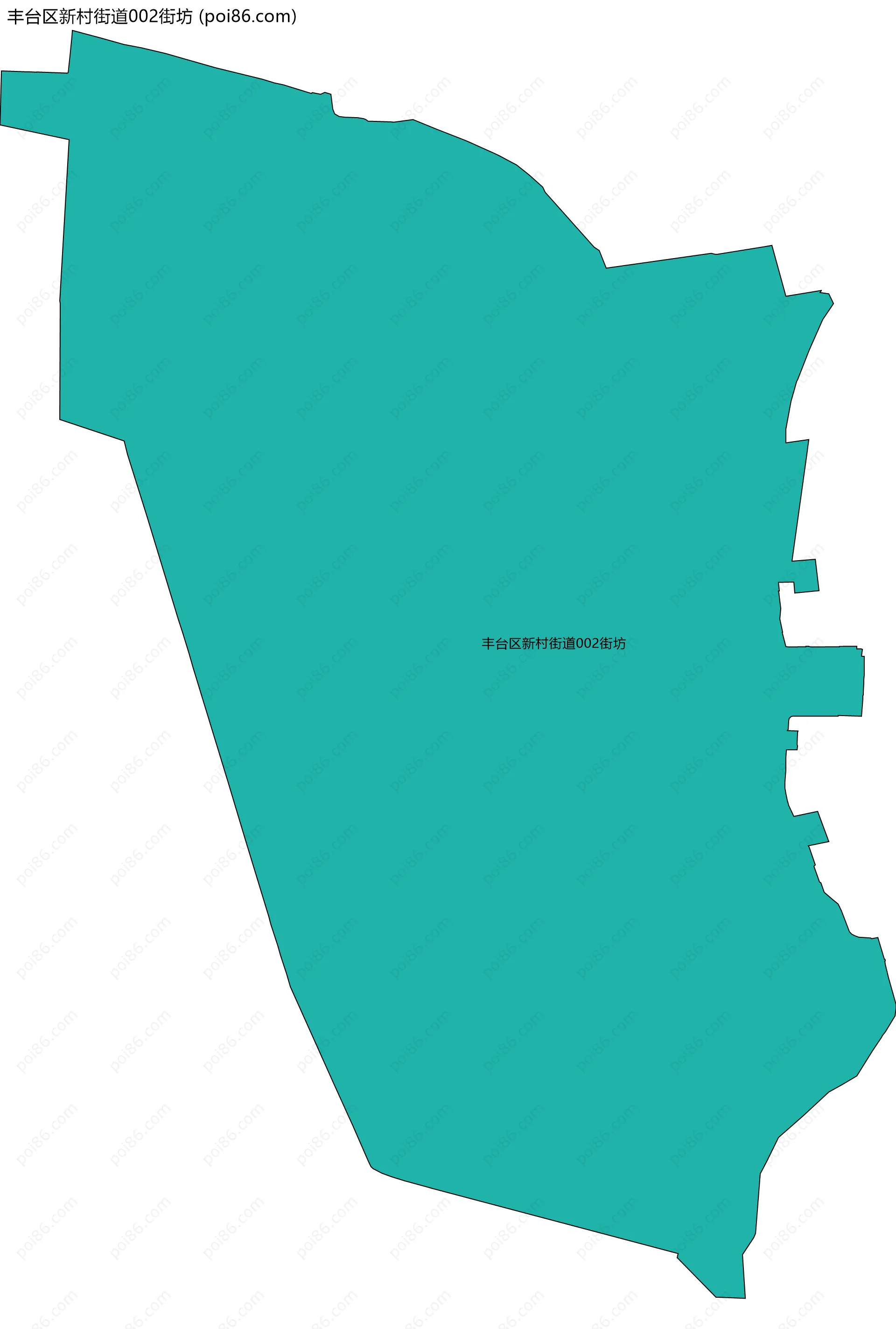 丰台区新村街道002街坊边界地图