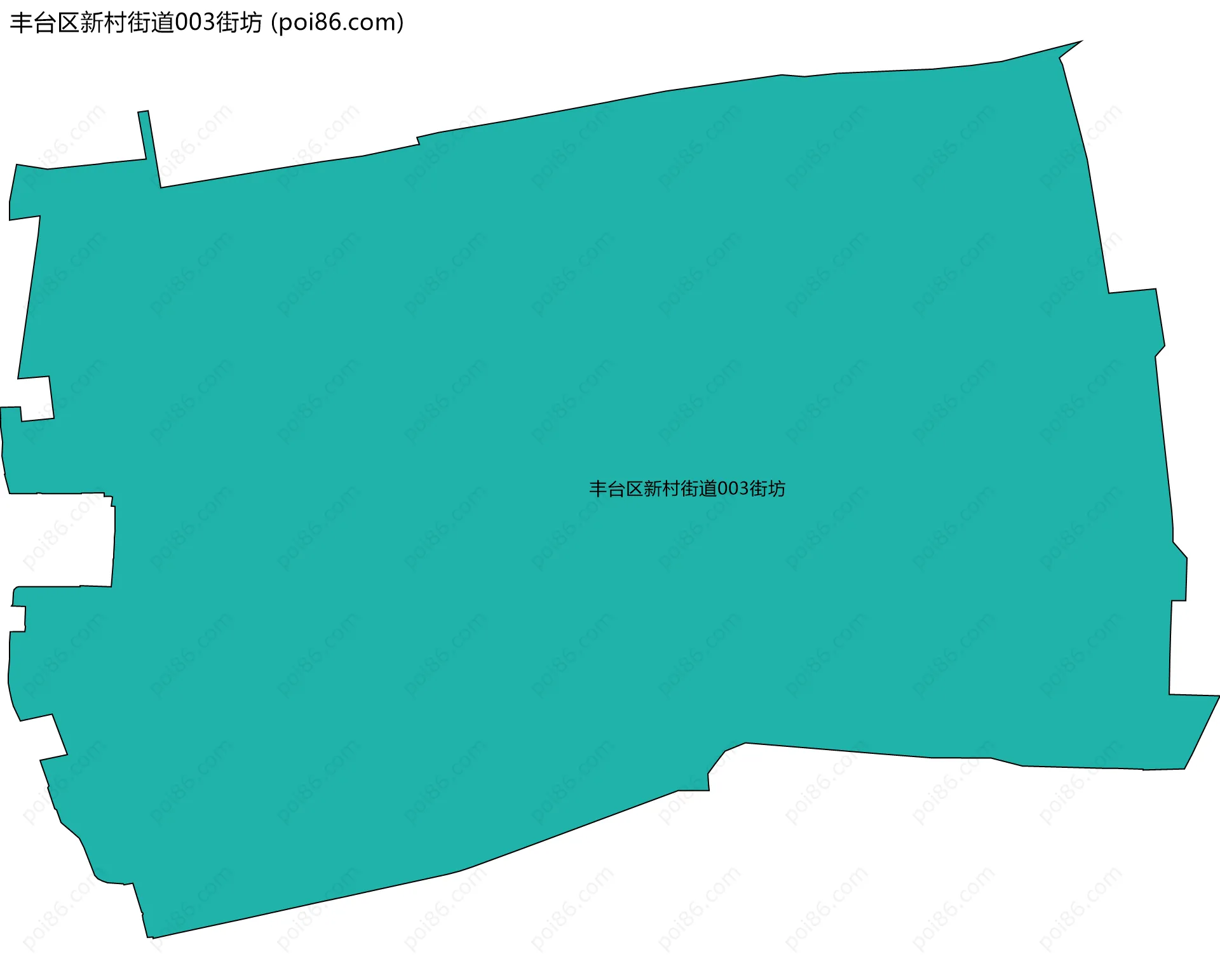 丰台区新村街道003街坊边界地图